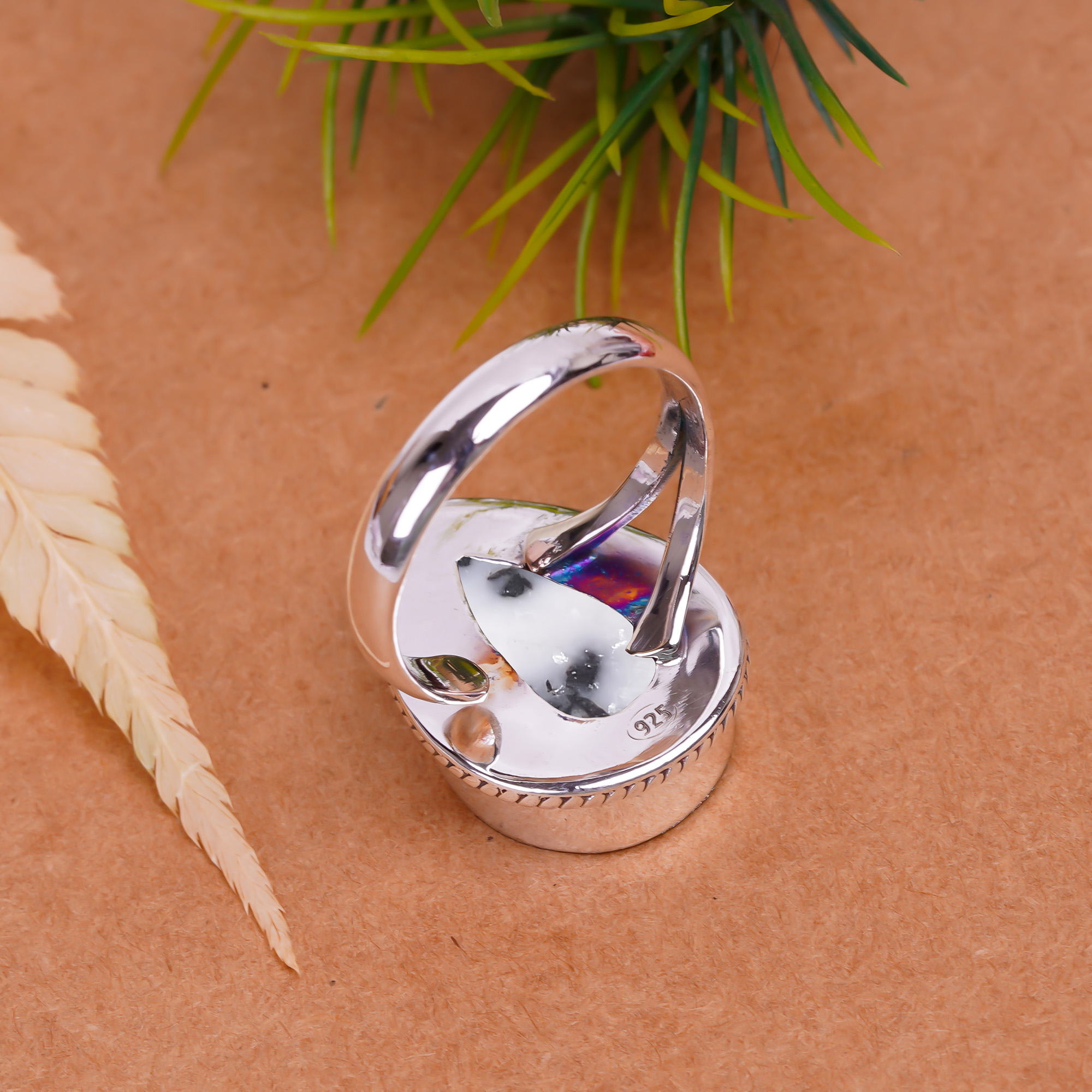 White Buffalo Turquoise - Nevada Gemstone 925 Sterling Silver Ring
