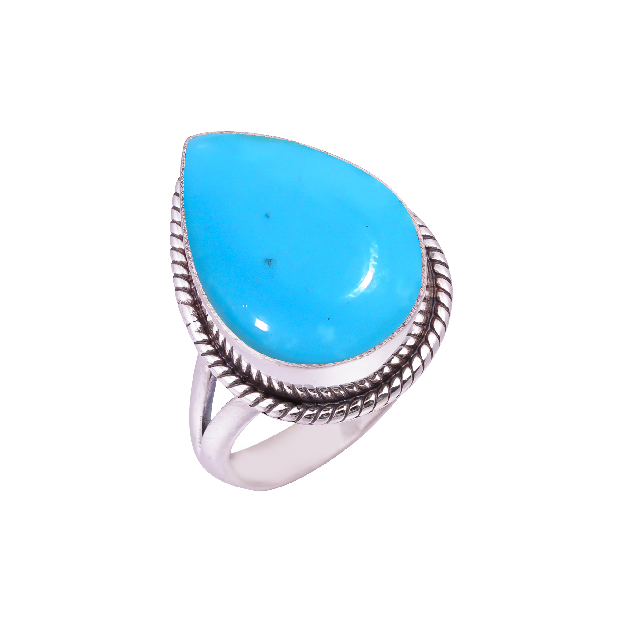 Magnesite Turquoise Gemstone 925 Sterling Silver Ring