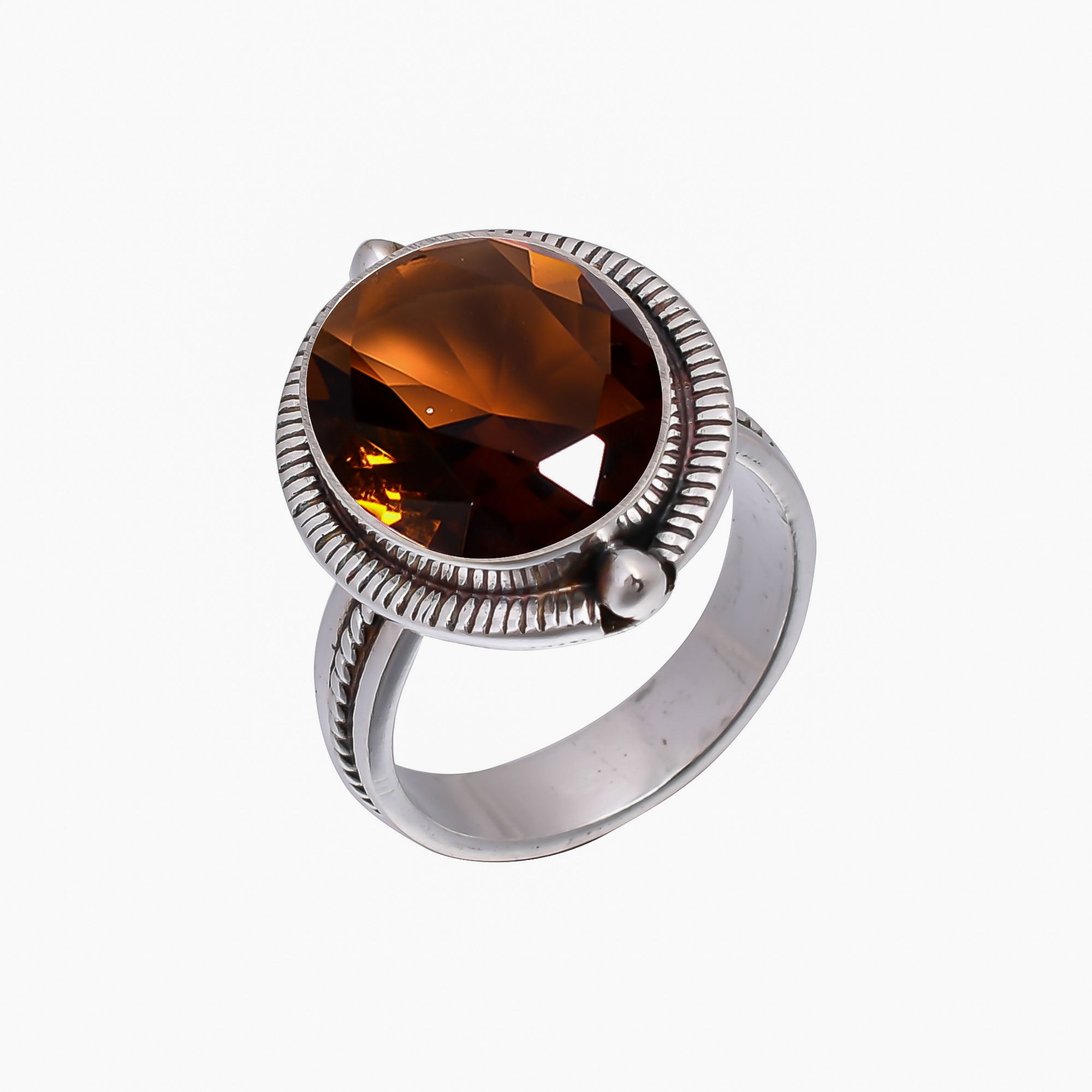 Smokey - Simulated 925 Sterling Silver Ring
