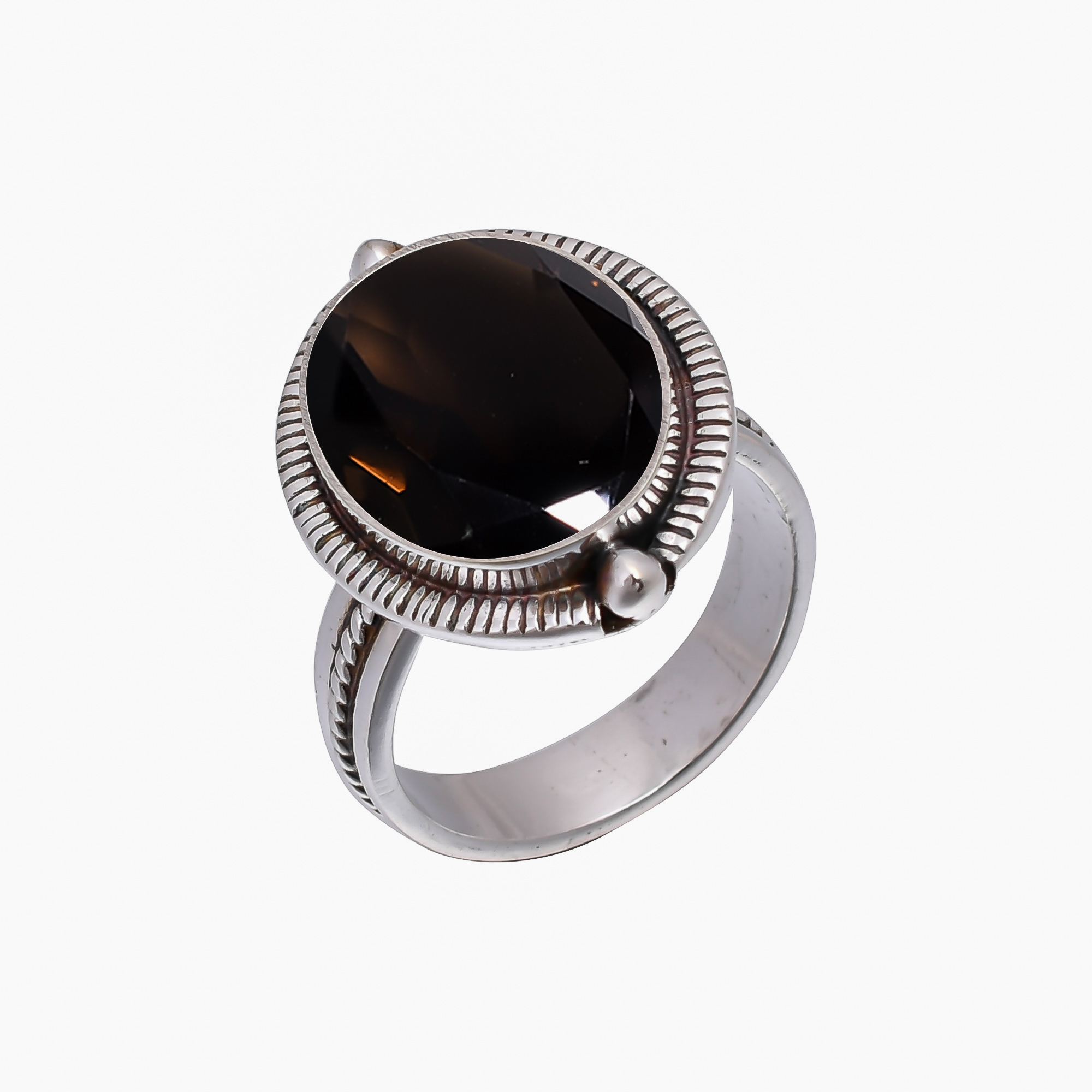 Smoky Quartz - Brazil 925 Sterling Silver Ring