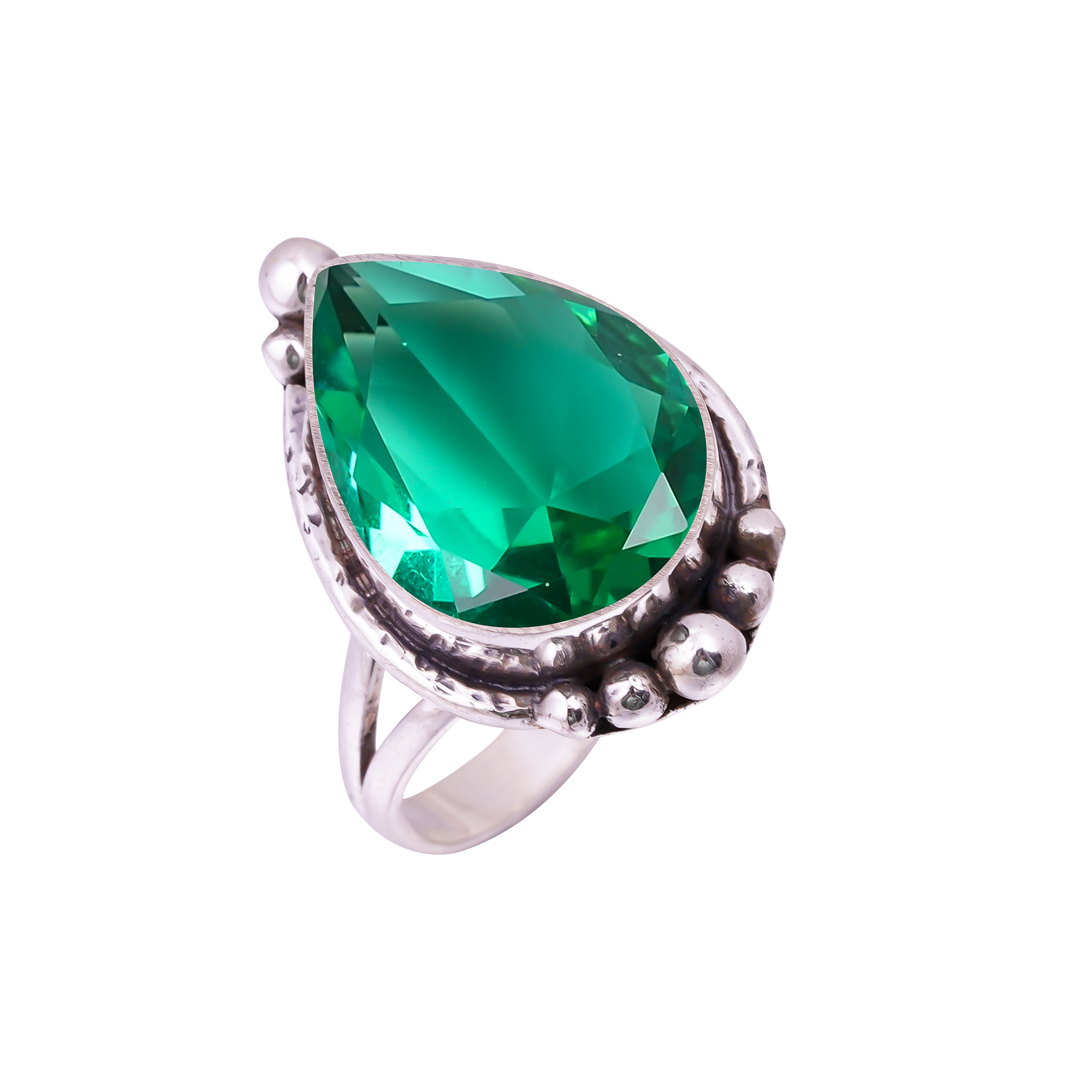Apatite - Simulated Gemstone 925 Sterling Silver Ring