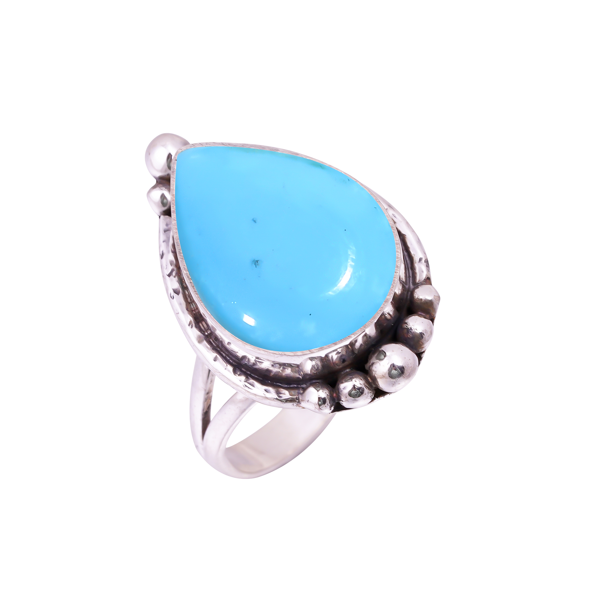 Magnesite Turquoise Gemstone 925 Sterling Silver Ring