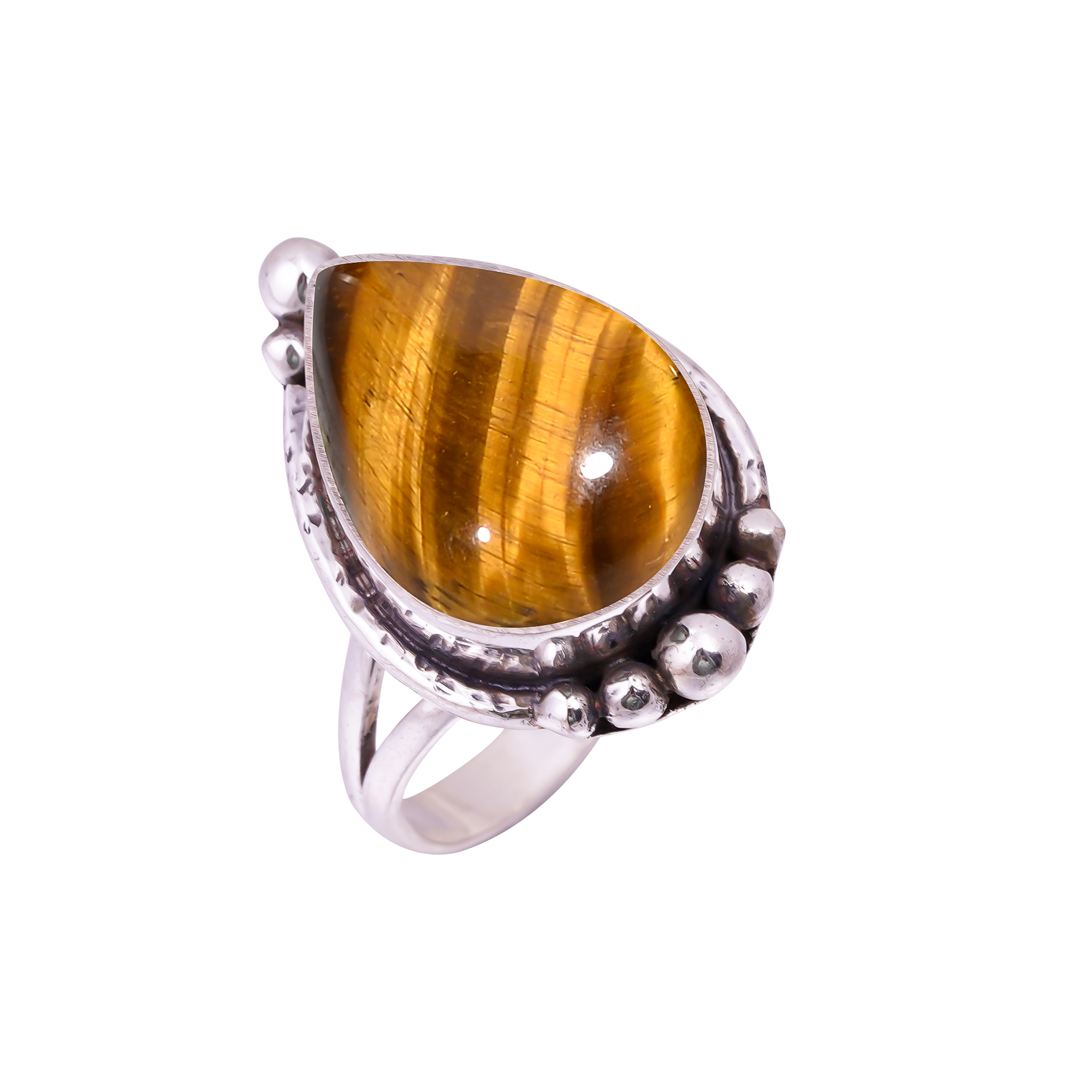 Yellow Tiger Eye - South Africa Gemstone 925 Sterling Silver Ring