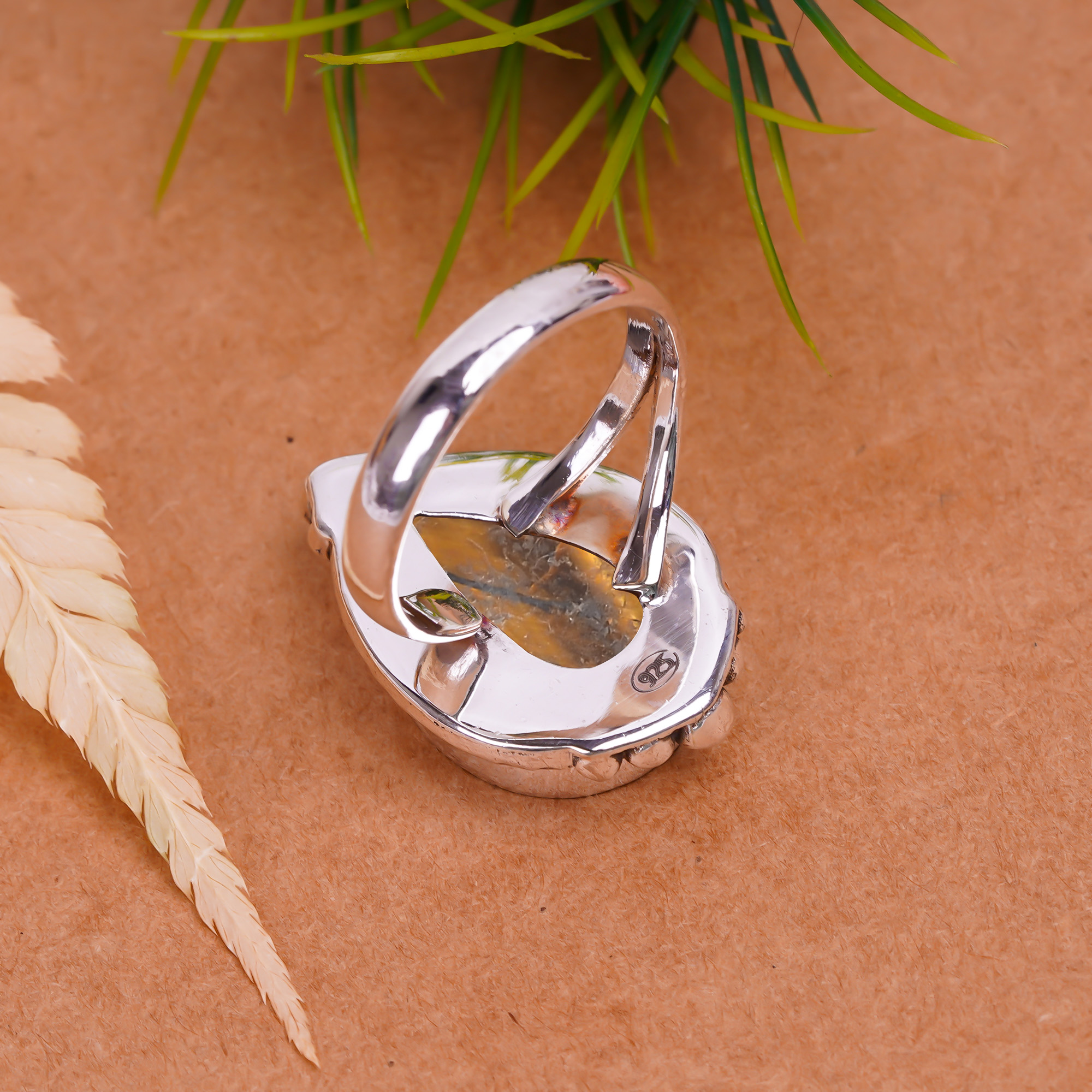 Yellow Tiger Eye - South Africa Gemstone 925 Sterling Silver Ring