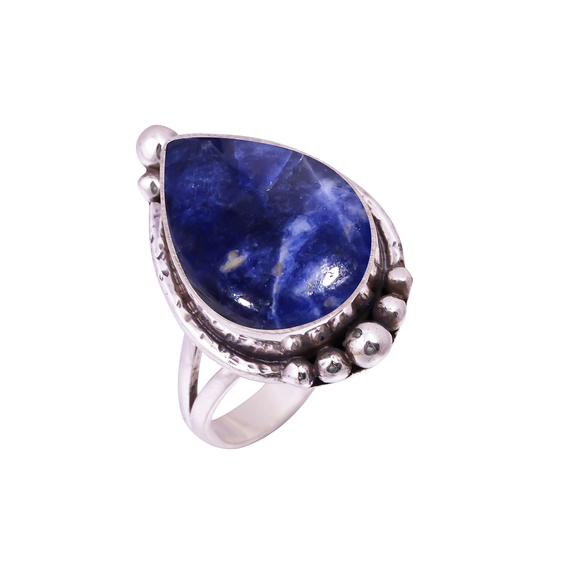 Sodalite - Minas Gerais Gemstone 925 Sterling Silver Ring