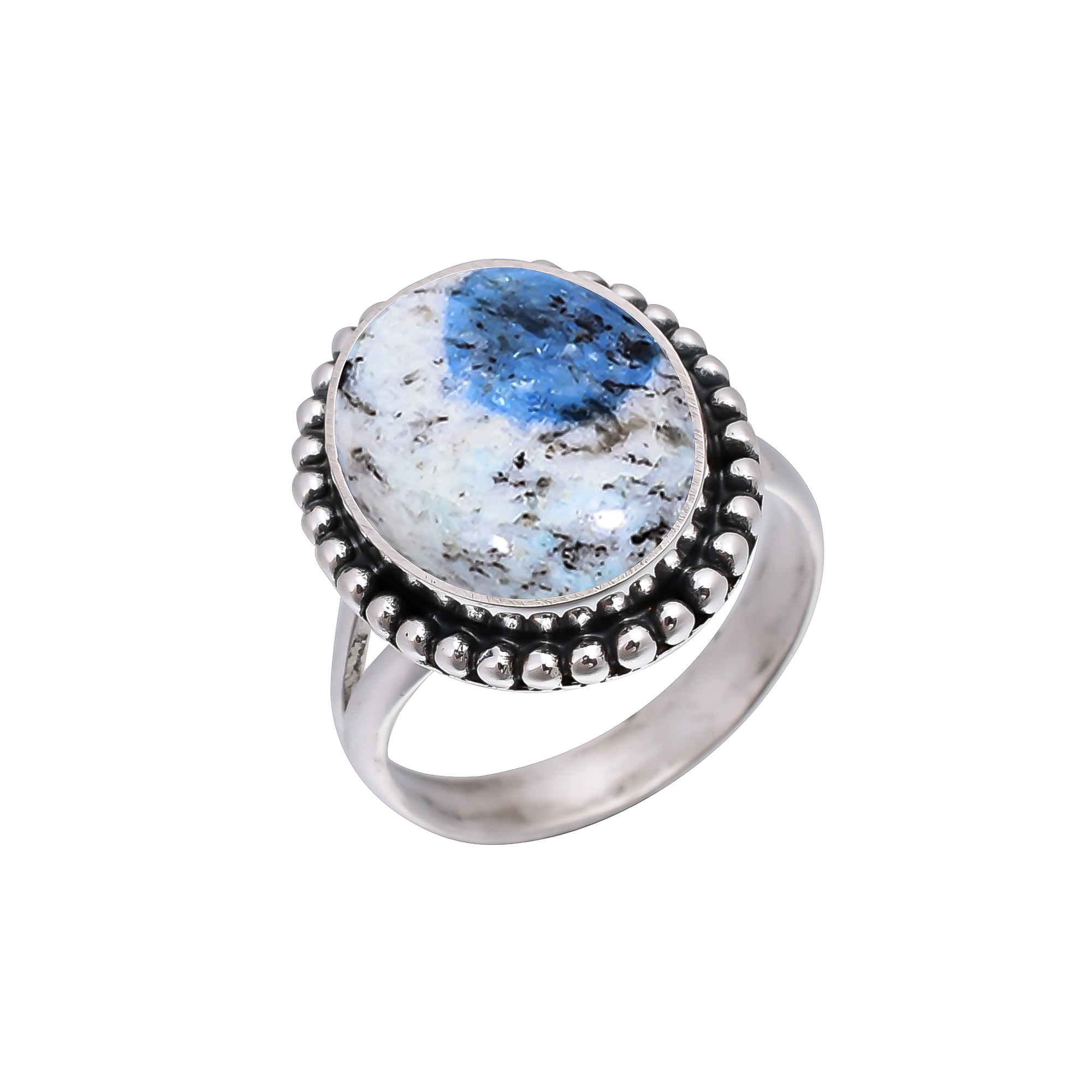 K2 Blue Azurite - Pakistan 925 Sterling Silver Ring