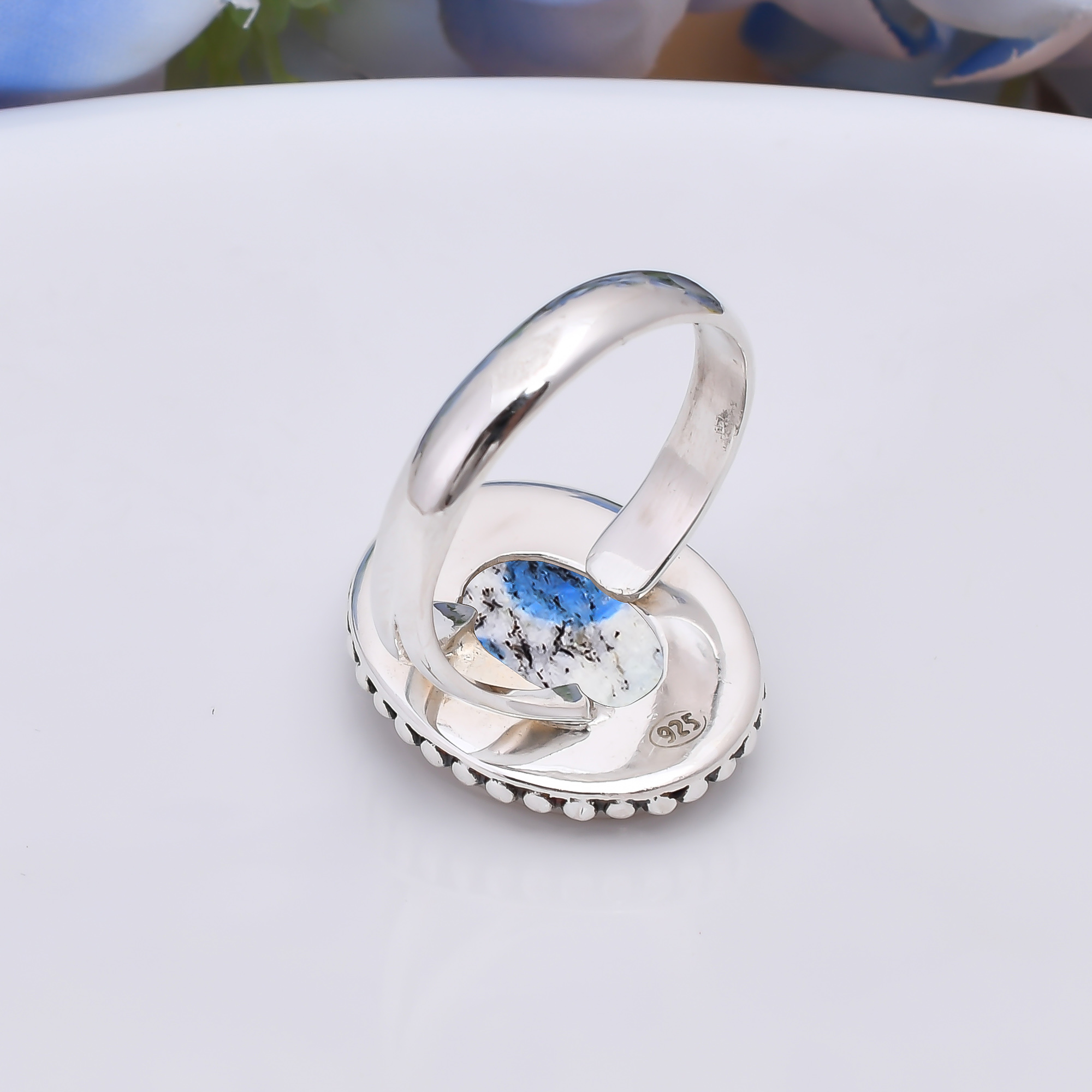 K2 Blue Azurite - Pakistan 925 Sterling Silver Ring