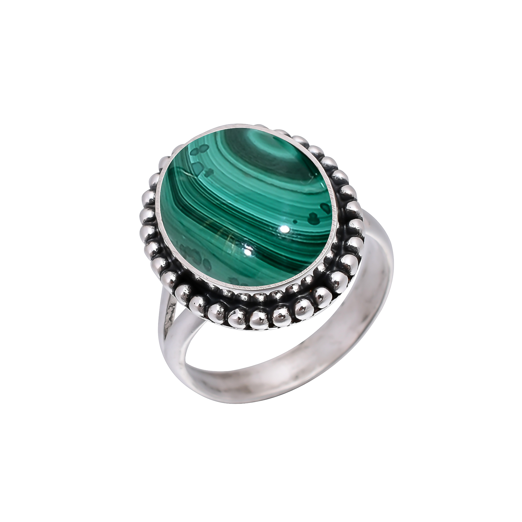 Malachite - Congo 925 Sterling Silver Ring