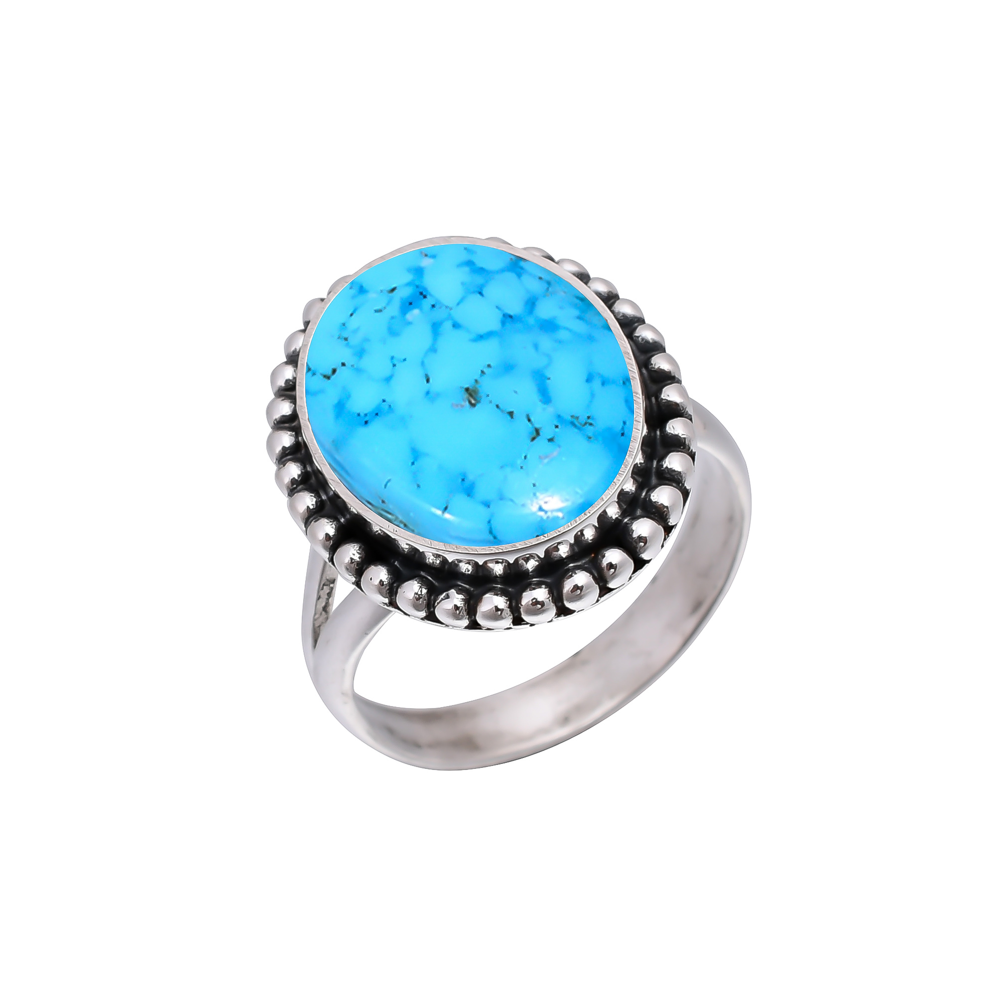 Magnesite Turquoise 925 Sterling Silver Ring