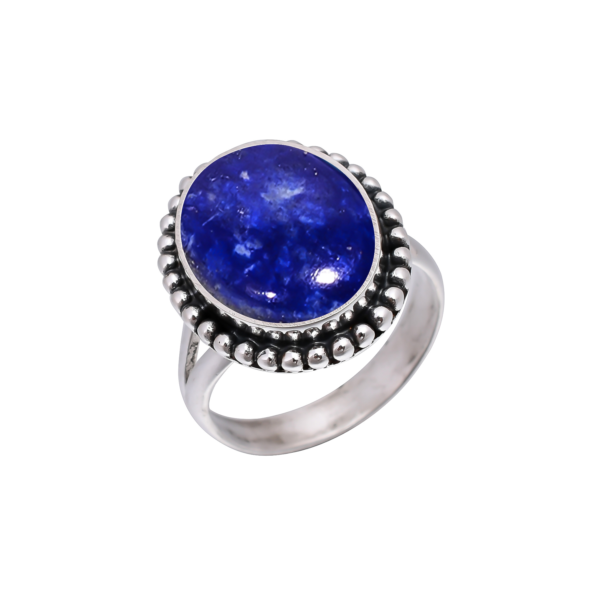 Natural Lapis Lazuli - Afghanistan 925 Sterling Silver Ring