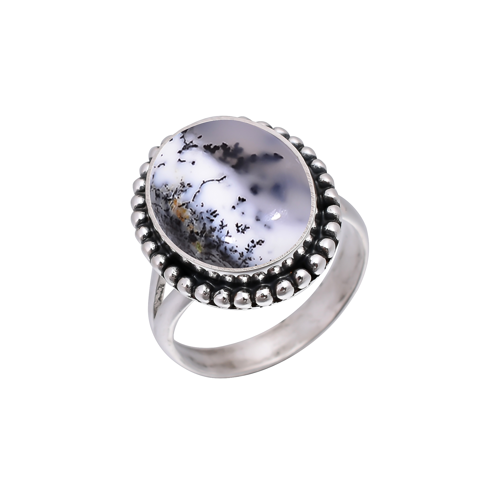 Dendritic Agate - Brazil 925 Sterling Silver Ring