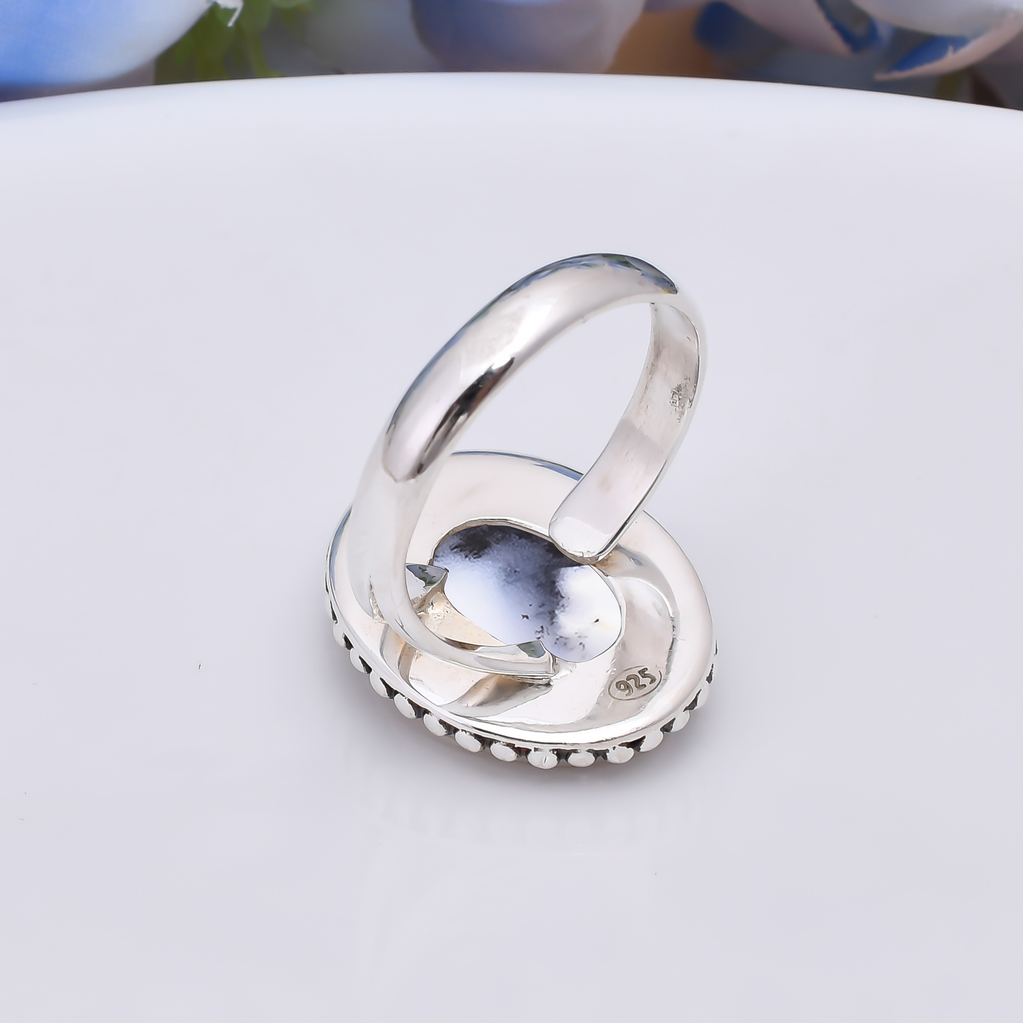 Dendritic Agate - Brazil 925 Sterling Silver Ring
