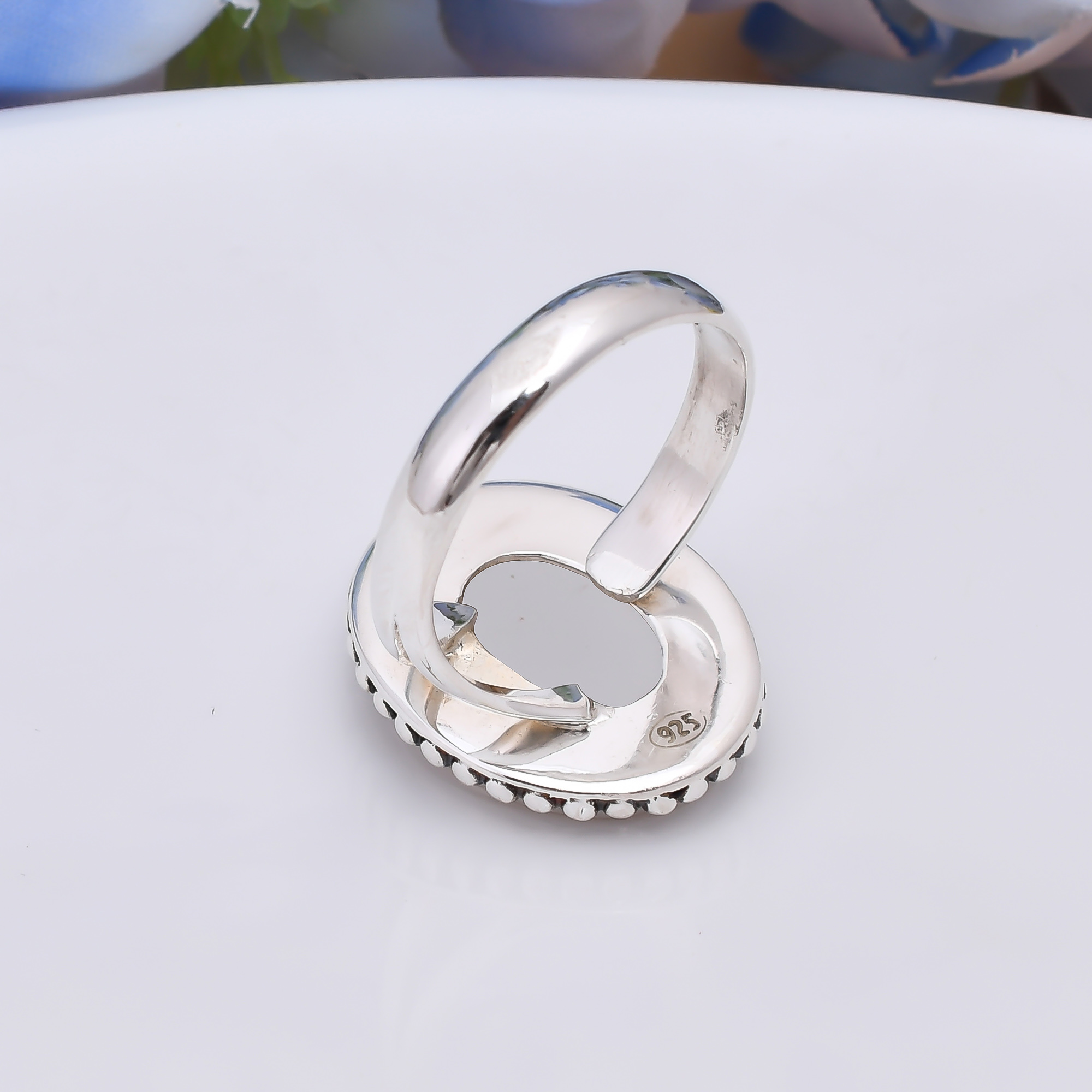 Mabe Pearl - Simulated 925 Sterling Silver Ring