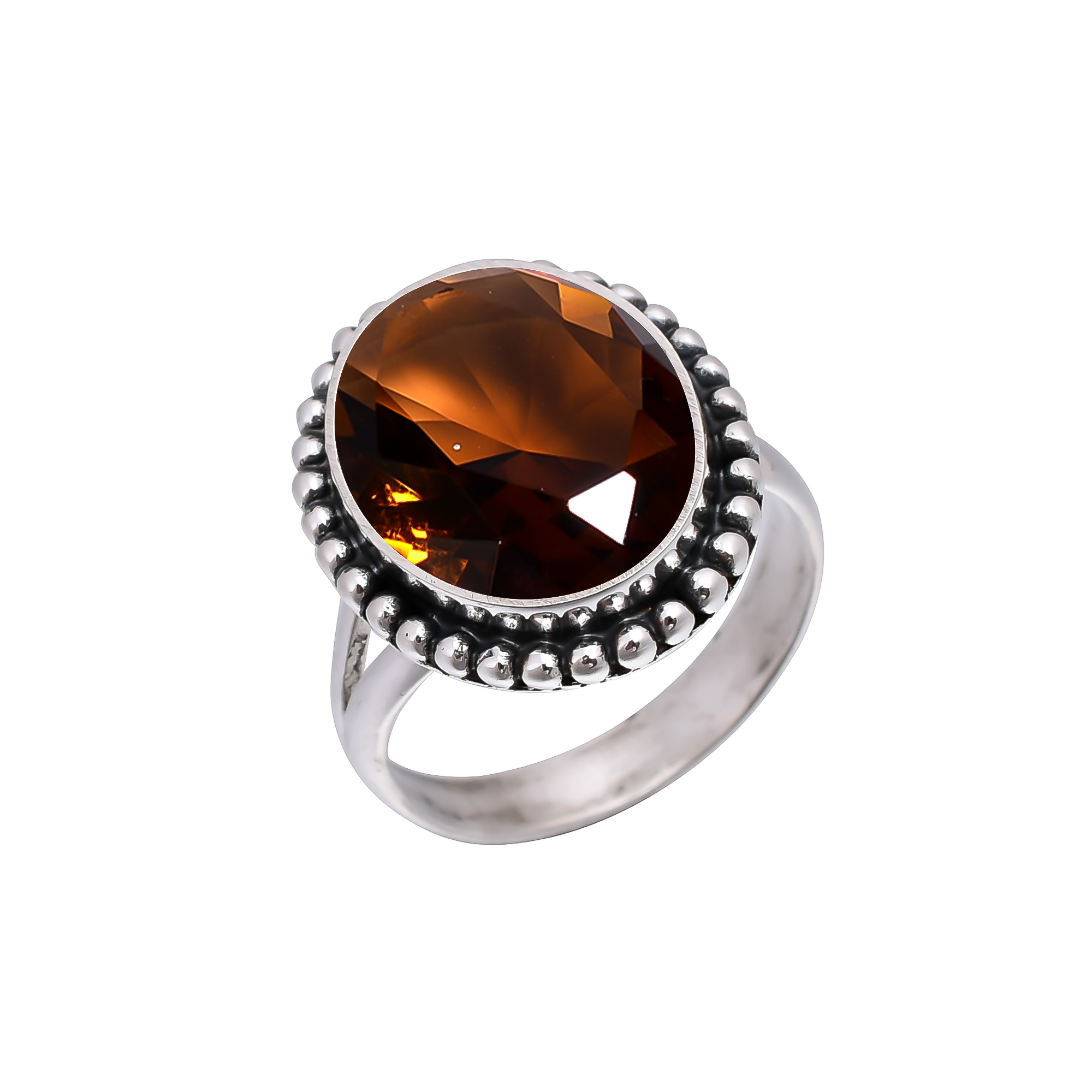 Smokey - Simulated 925 Sterling Silver Ring