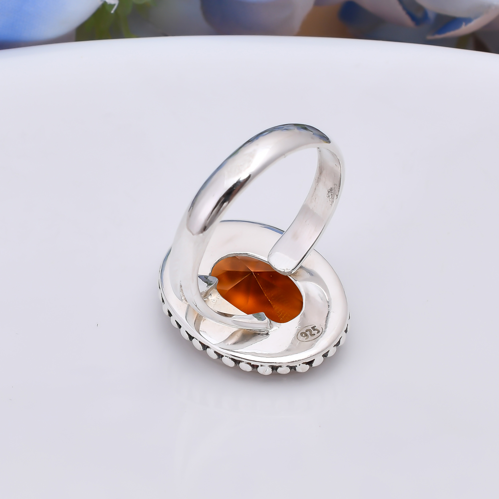 Smokey - Simulated 925 Sterling Silver Ring