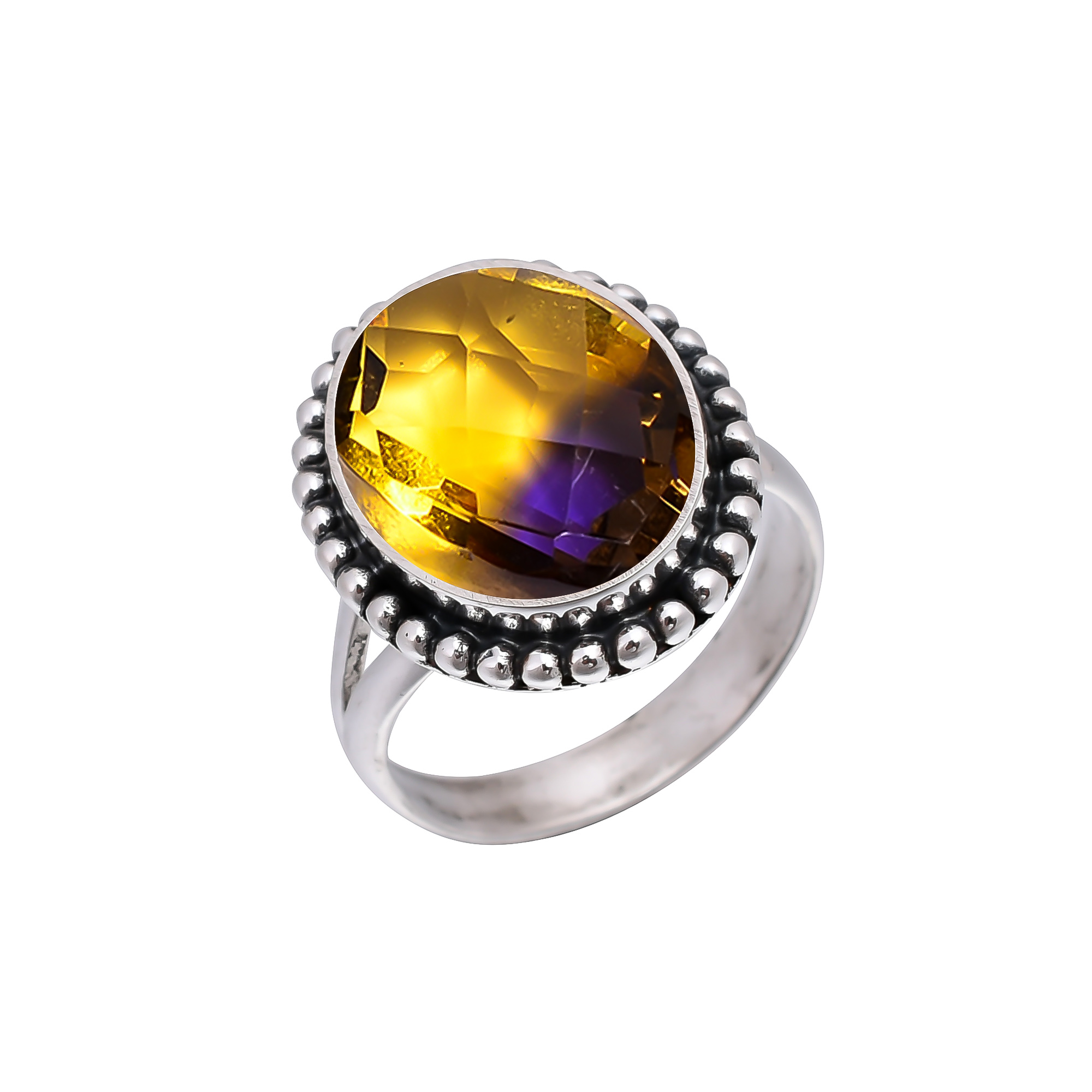 Ametrine - Simulated 925 Sterling Silver Ring