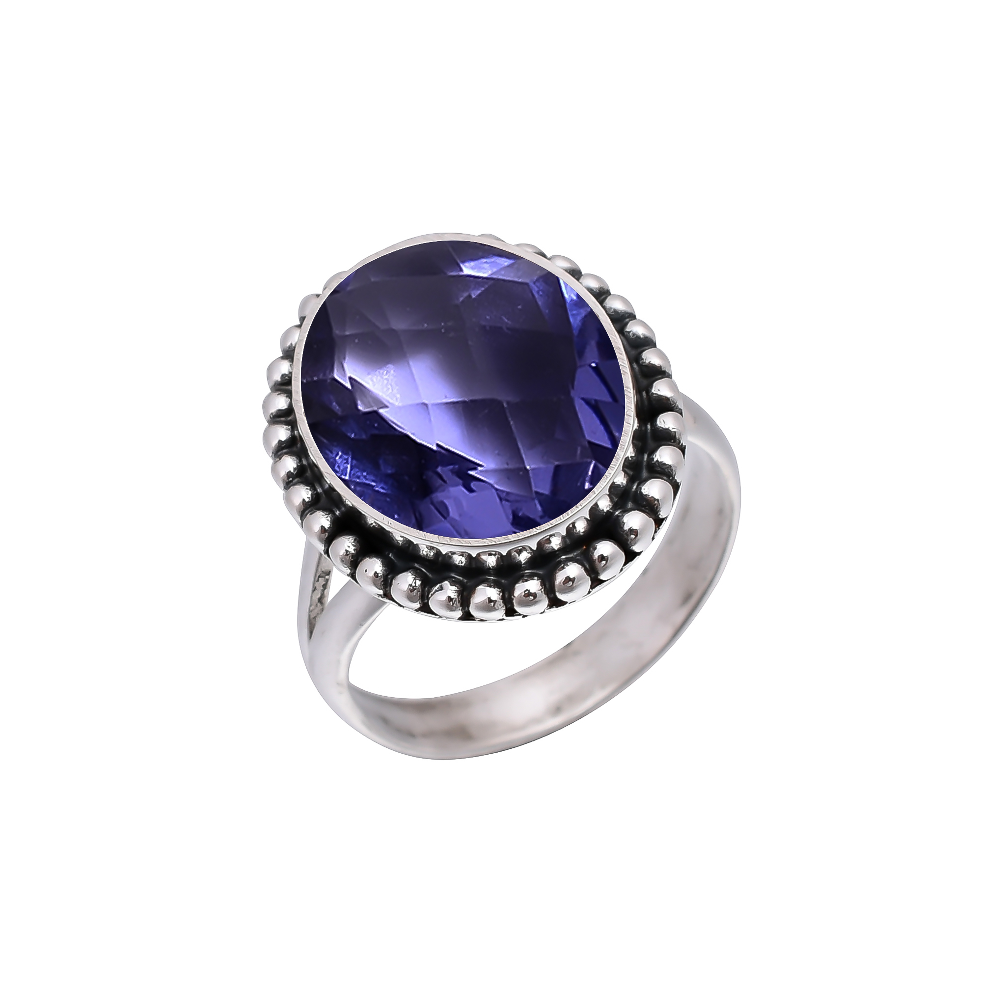Iolite - Simulated 925 Sterling Silver Ring