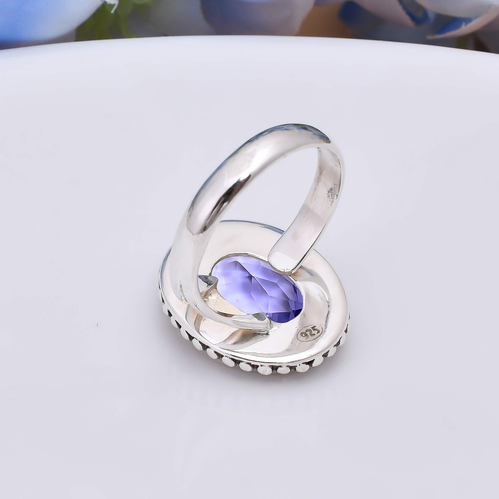 Iolite - Simulated 925 Sterling Silver Ring