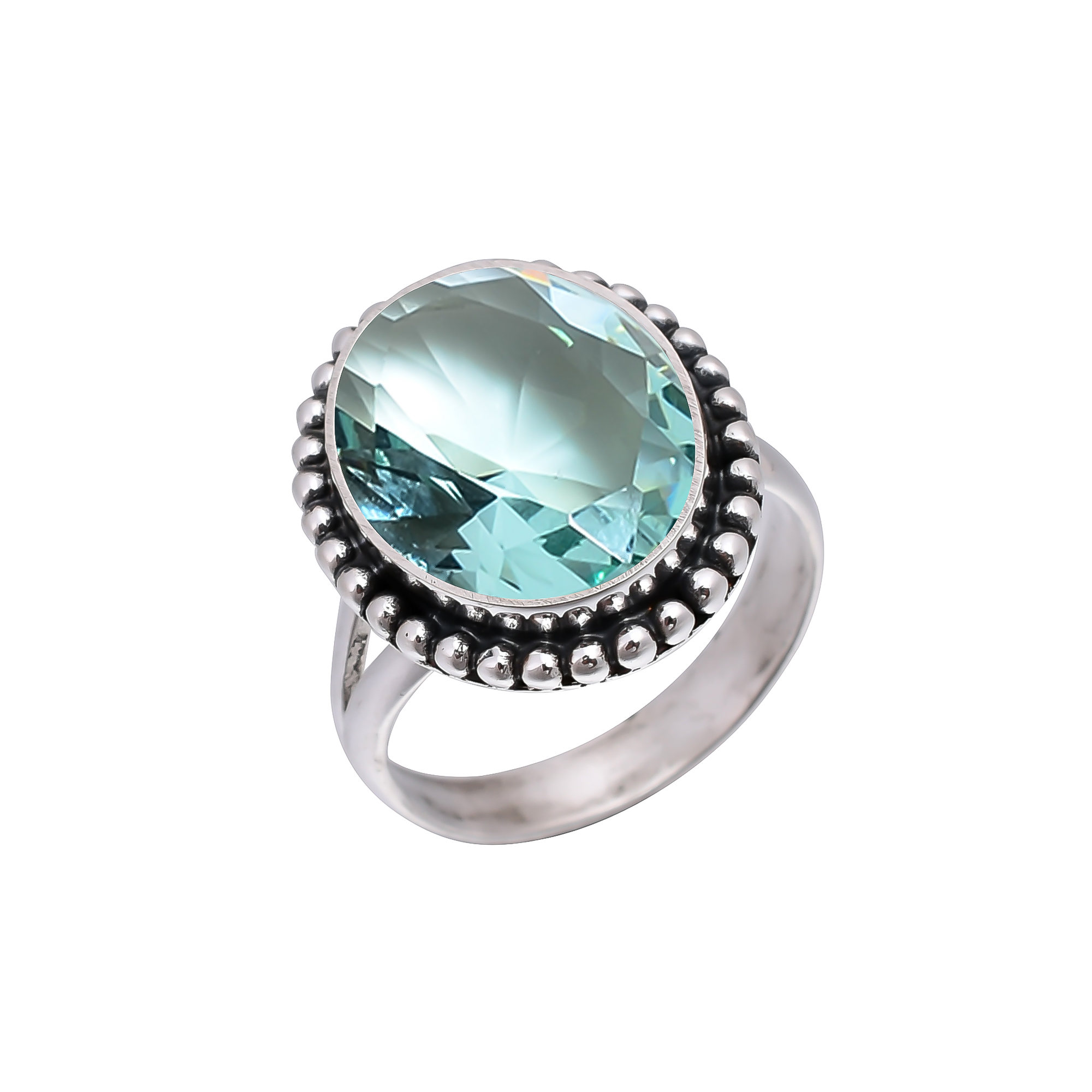 Apatite - Simulated 925 Sterling Silver Ring