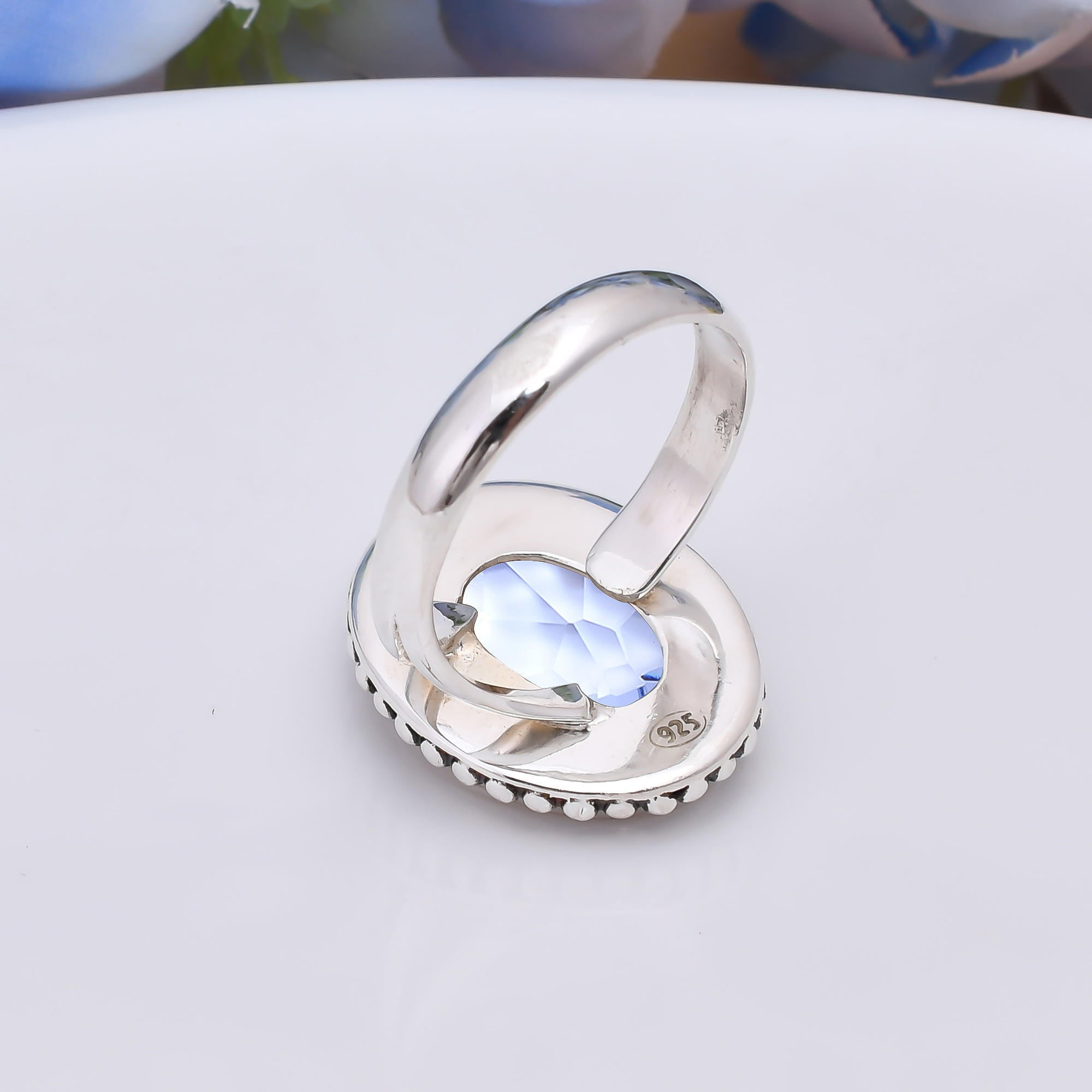Tanzanite - Simulated 925 Sterling Silver Ring