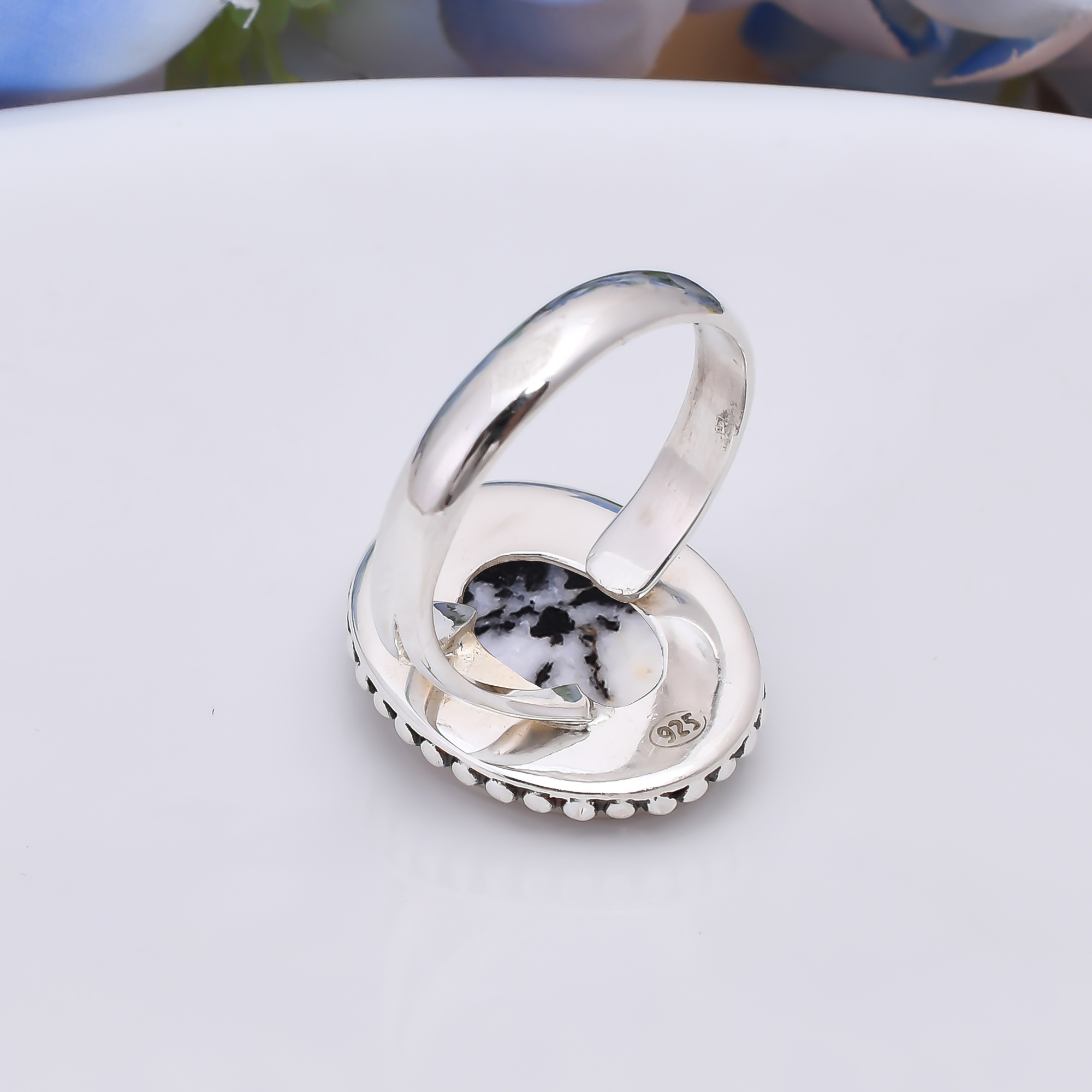 White Buffalo Turquoise - Nevada 925 Sterling Silver Ring