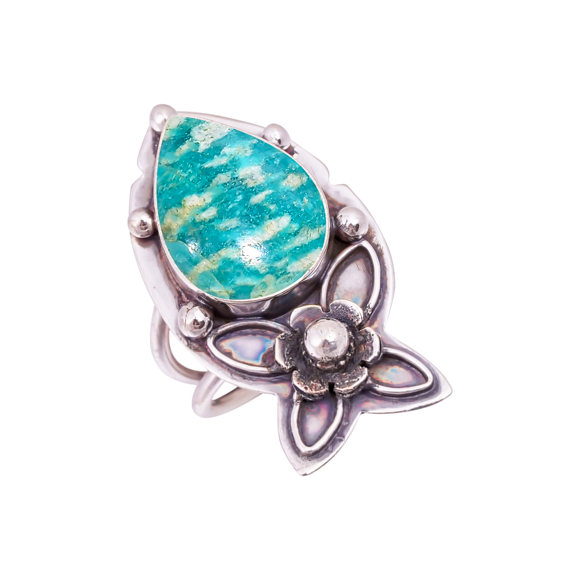 Amazonite - Colorado Mines Gemstone 925 Sterling Silver Ring