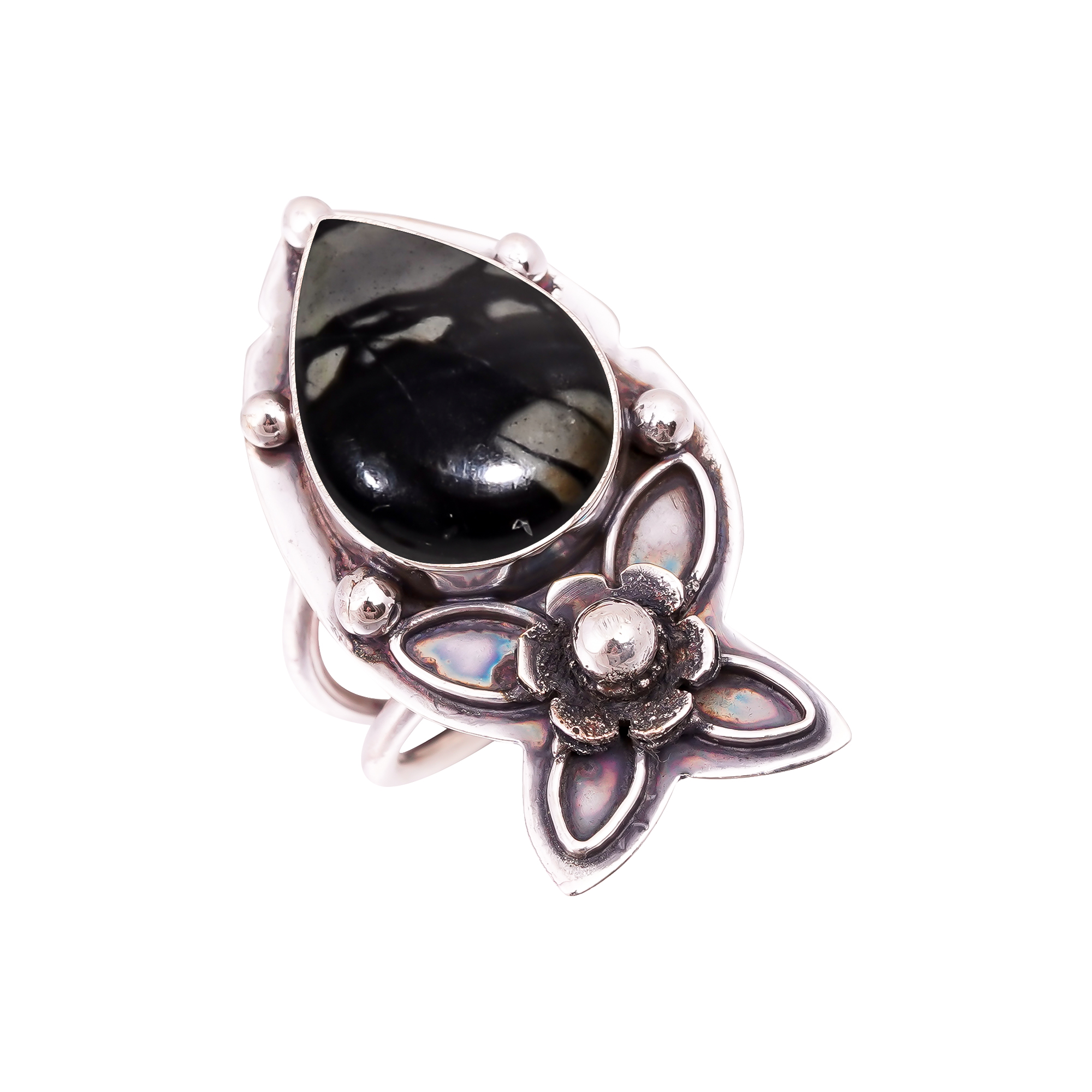 Picasso Jasper - Utah Gemstone 925 Sterling Silver Ring