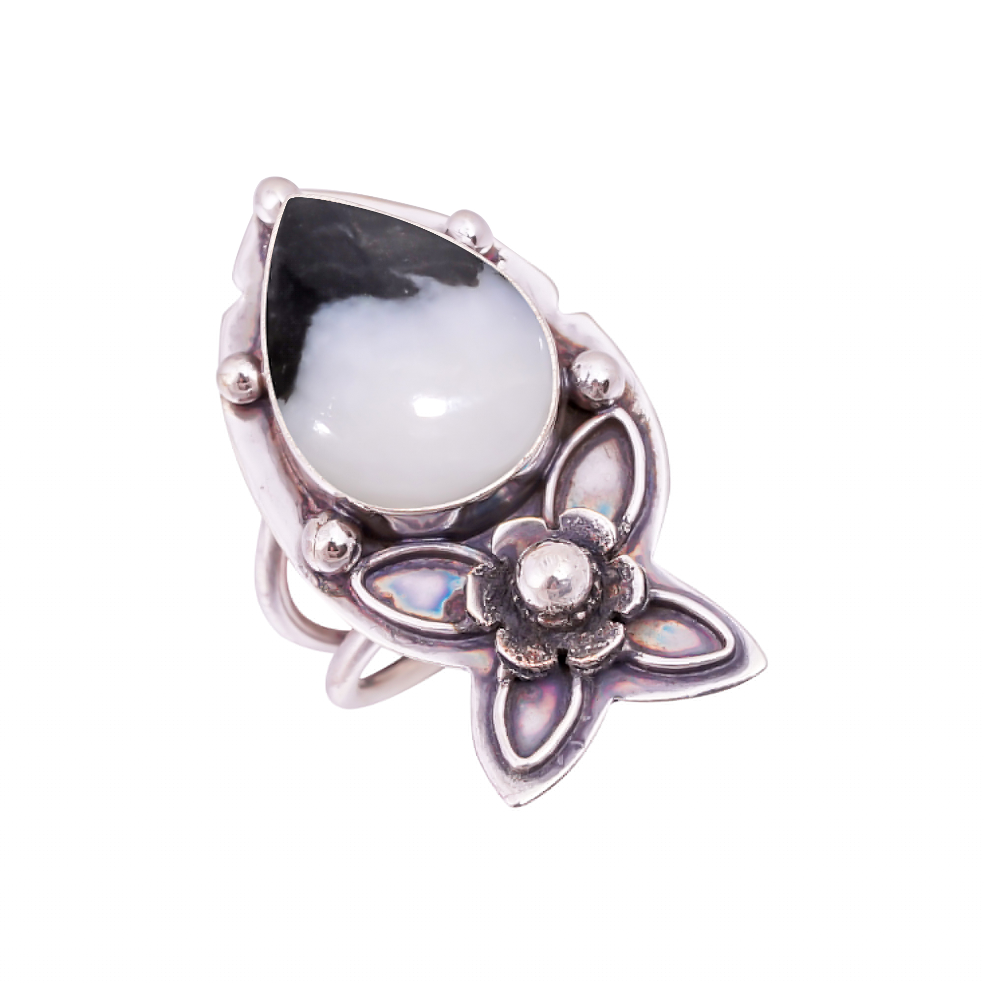 White Buffalo Turquoise - Nevada Gemstone 925 Sterling Silver Ring