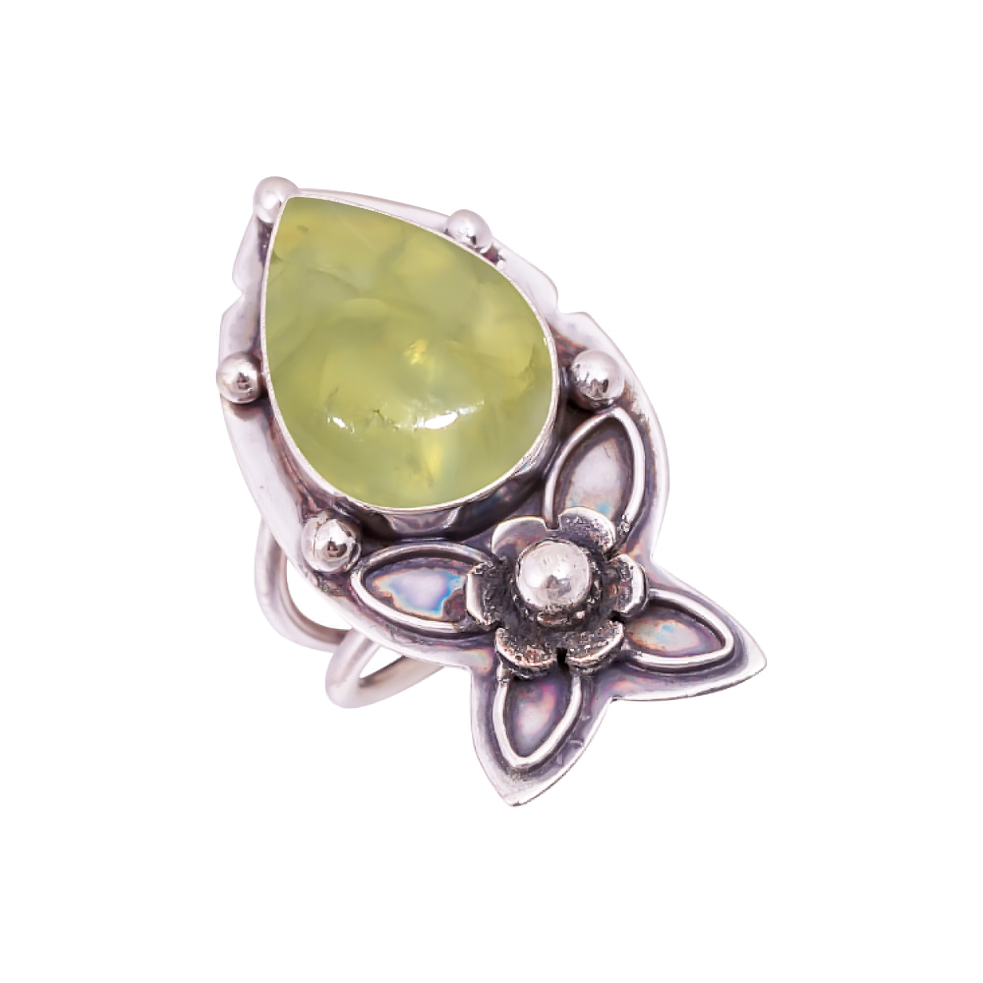 Prehnite - South Africa Gemstone 925 Sterling Silver Ring