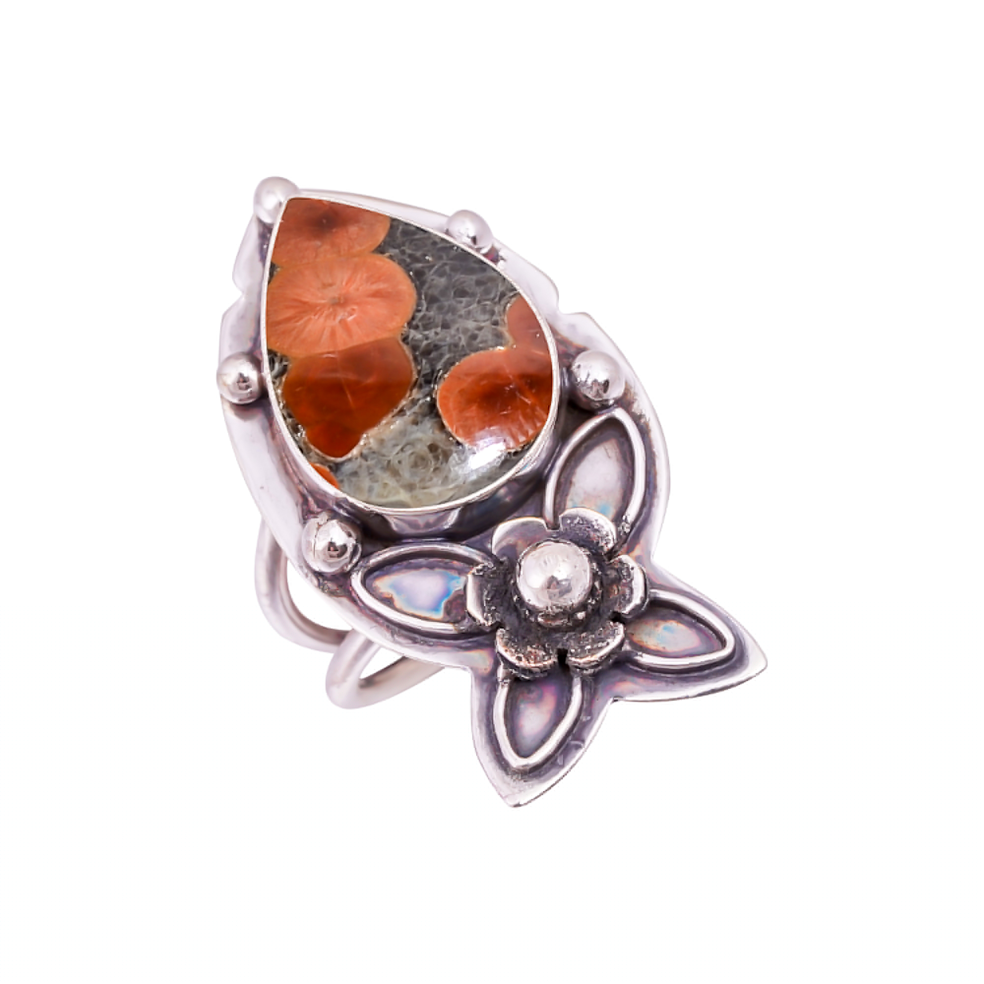 Peanut Obsidian - Sonora Gemstone 925 Sterling Silver Ring