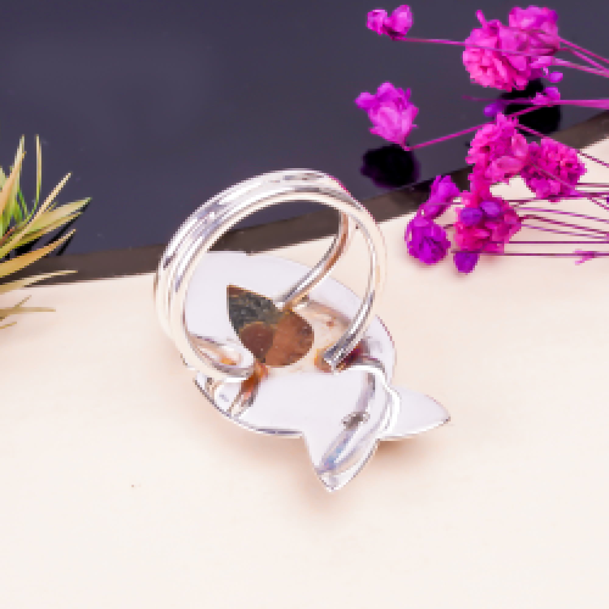 Peanut Obsidian - Sonora Gemstone 925 Sterling Silver Ring