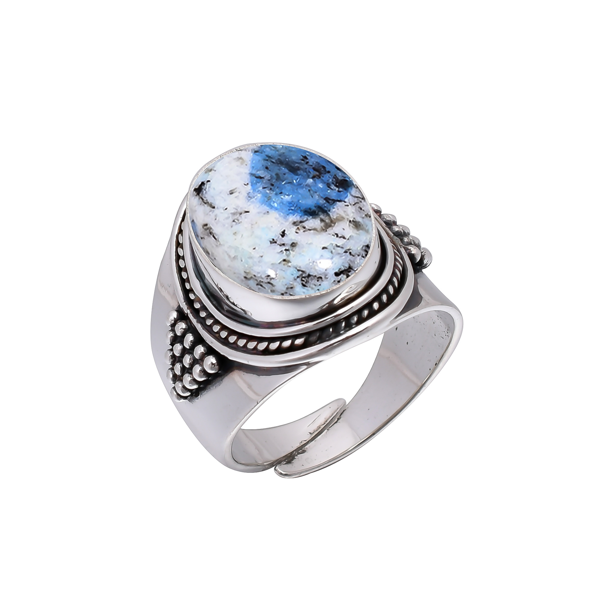 K2 Blue Azurite - Pakistan 925 Sterling Silver Ring