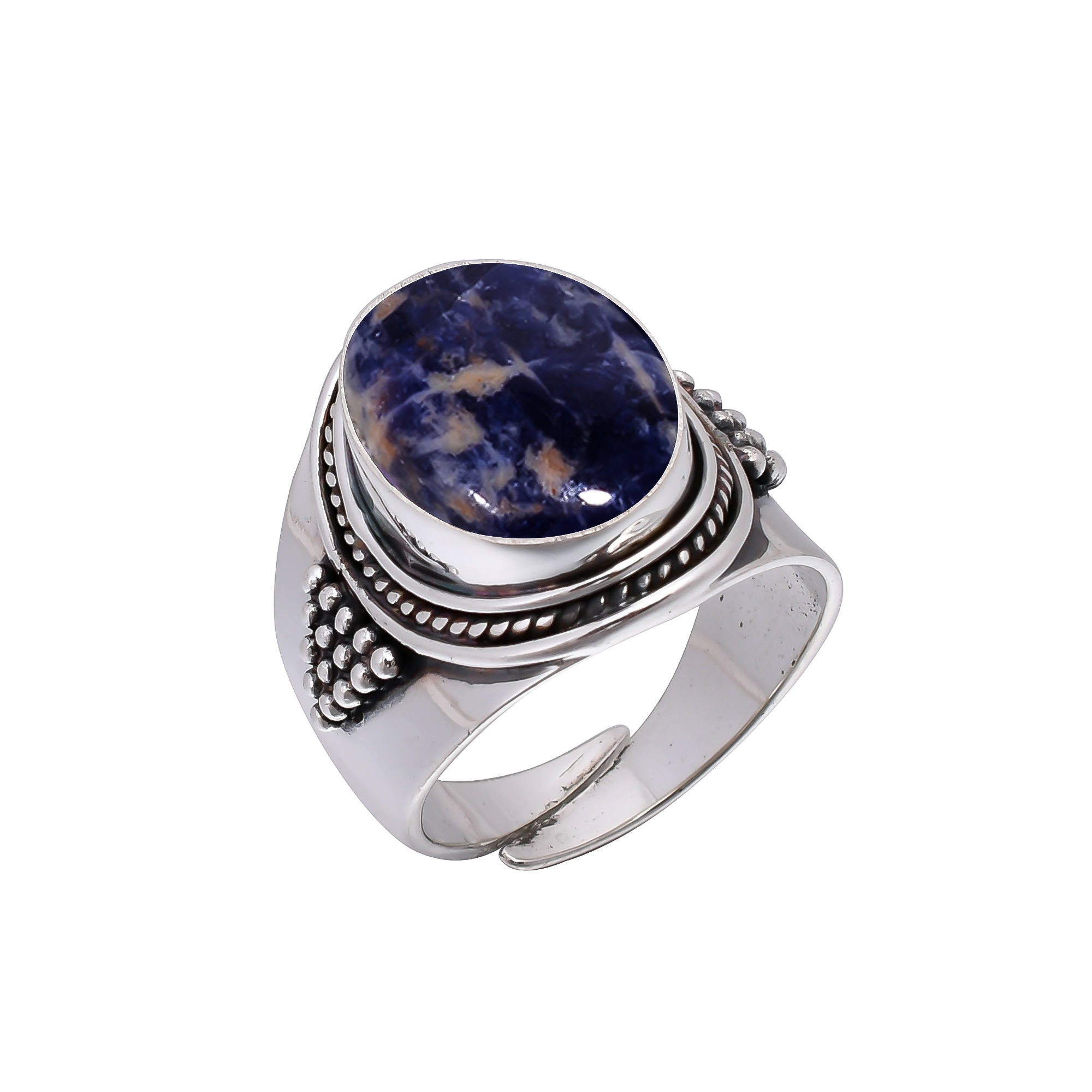 Sodalite - Minas Gerais 925 Sterling Silver Ring