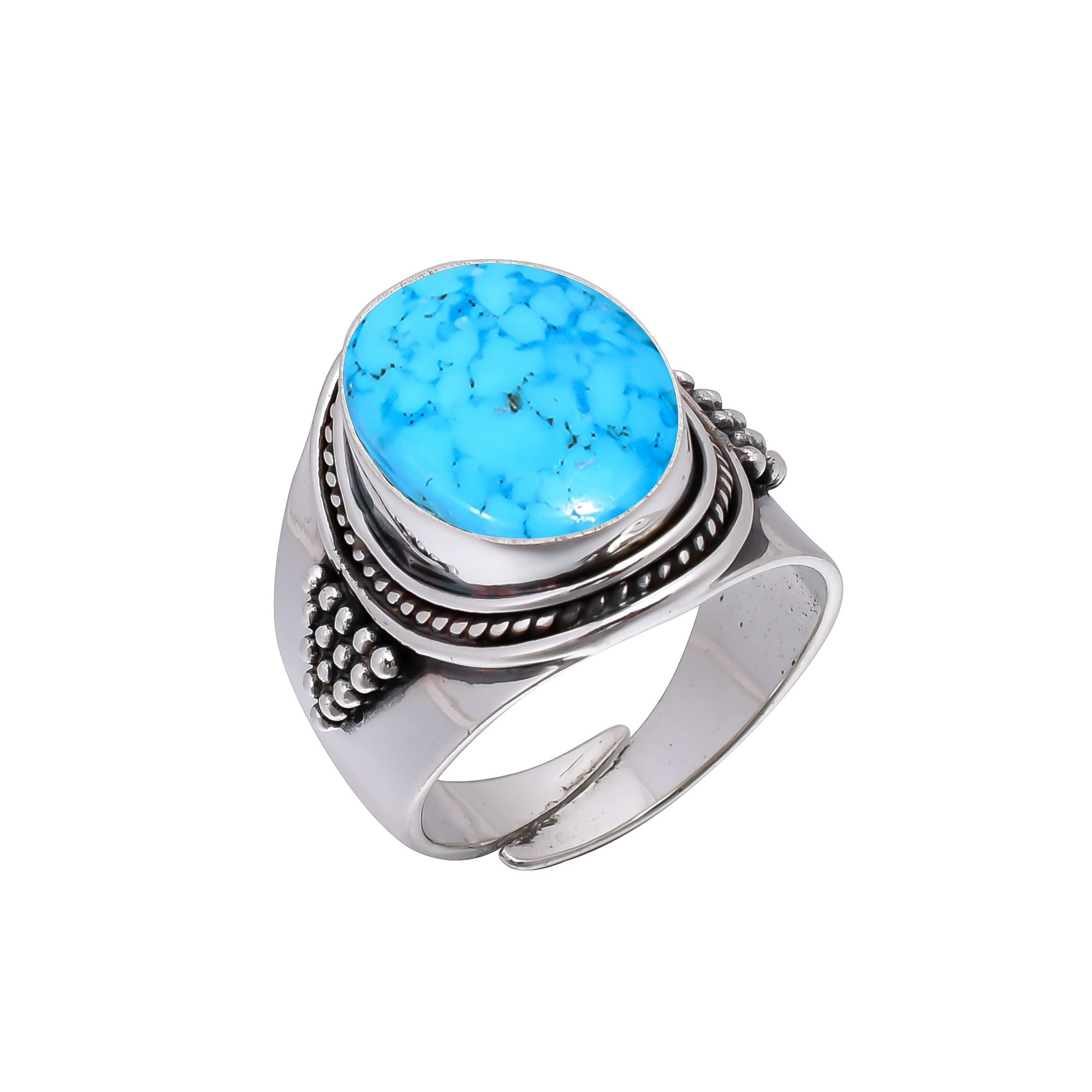 Magnesite Turquoise 925 Sterling Silver Ring