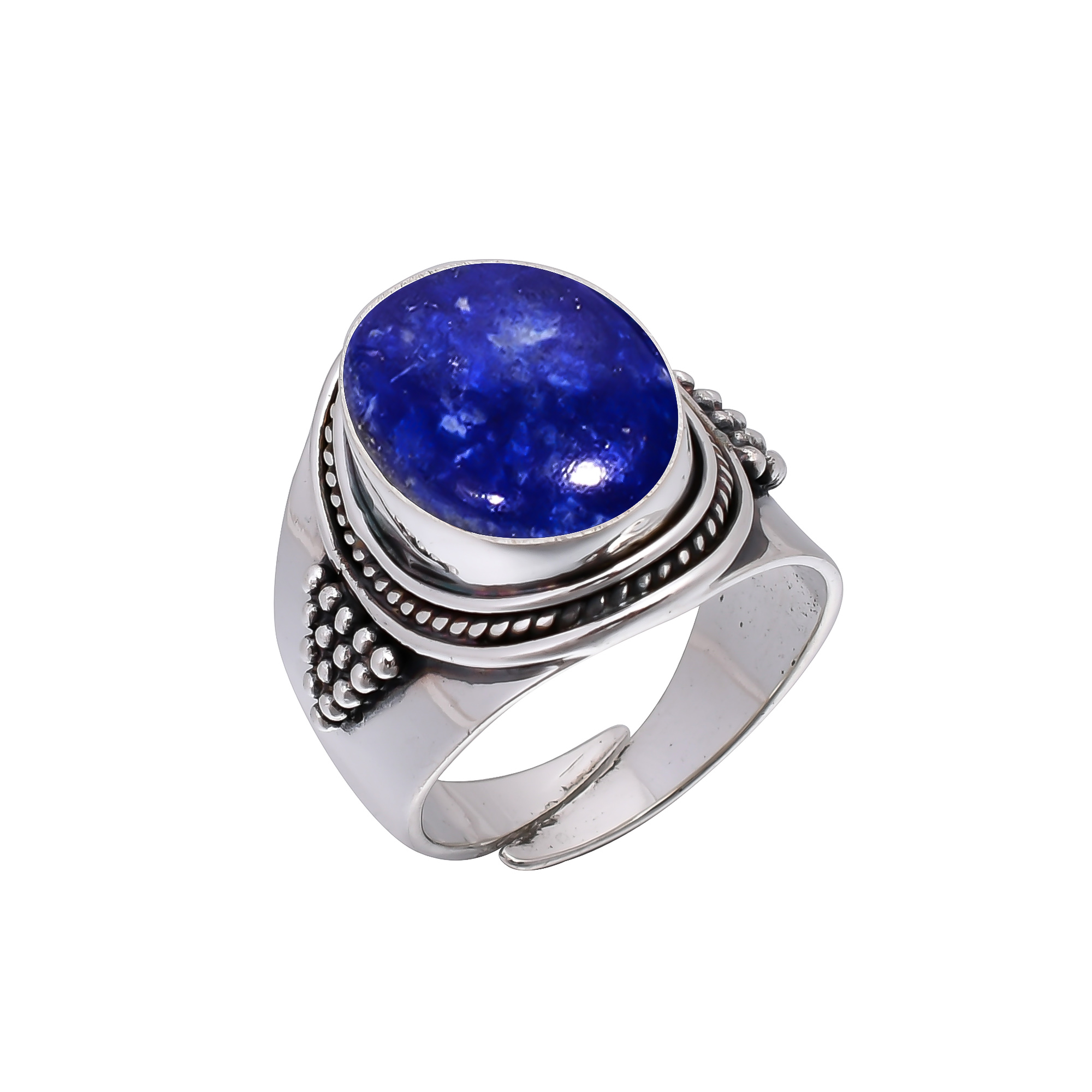 Natural Lapis Lazuli - Afghanistan 925 Sterling Silver Ring