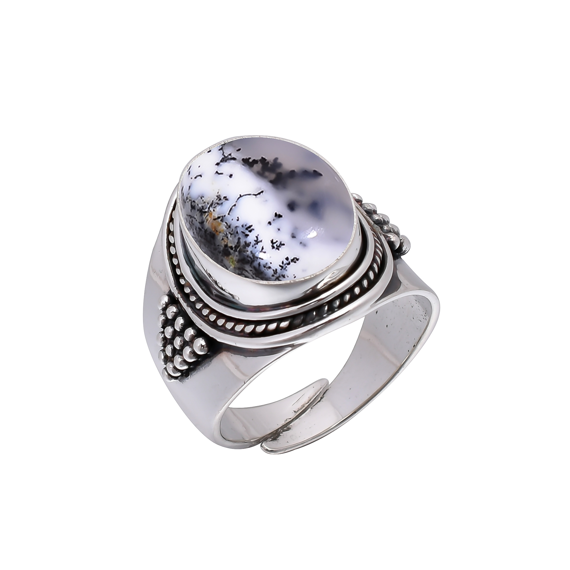 Dendritic Agate - Brazil 925 Sterling Silver Ring