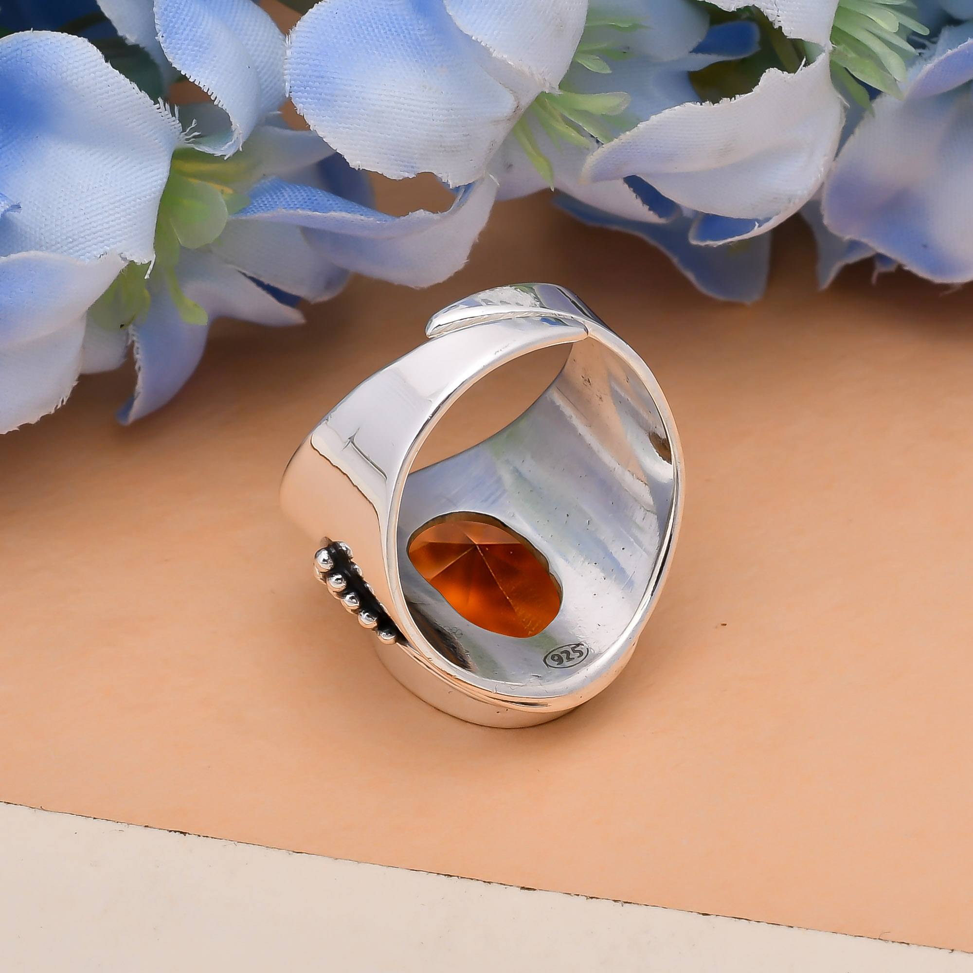 Smokey - Simulated 925 Sterling Silver Ring
