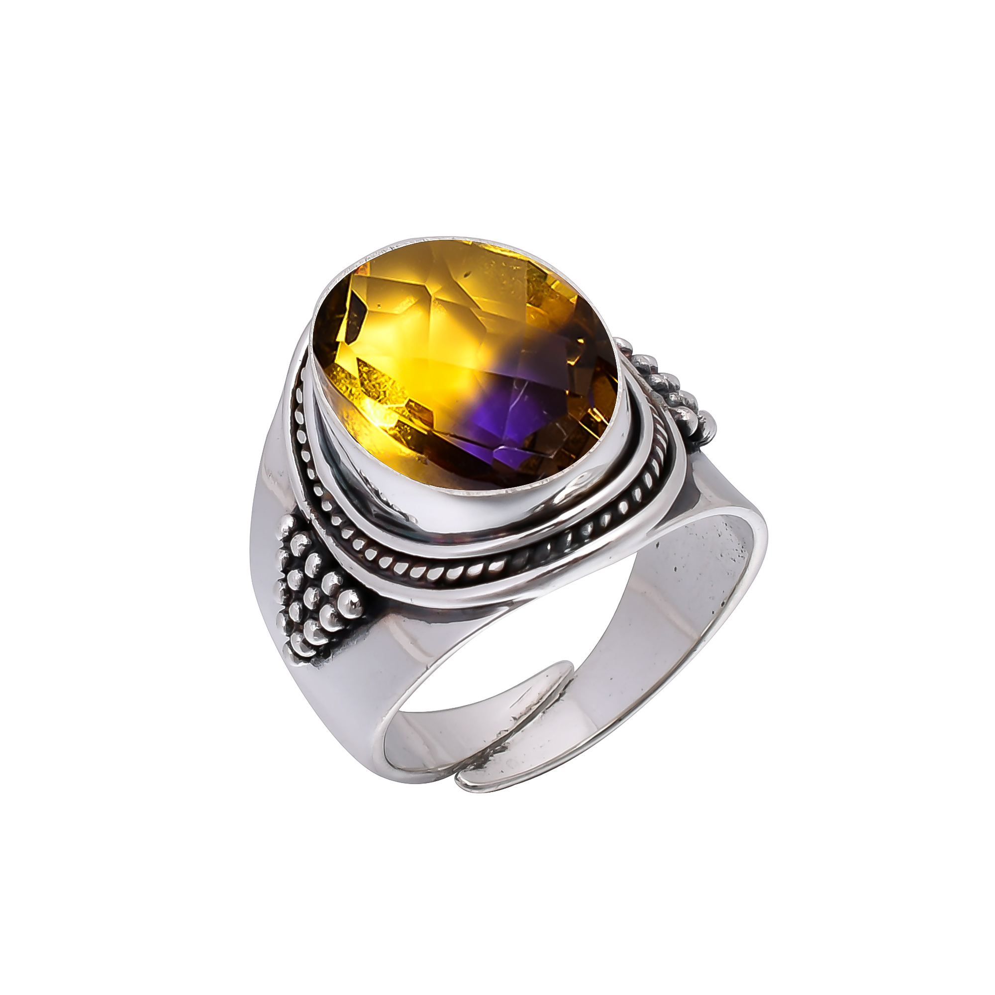 Ametrine - Simulated 925 Sterling Silver Ring