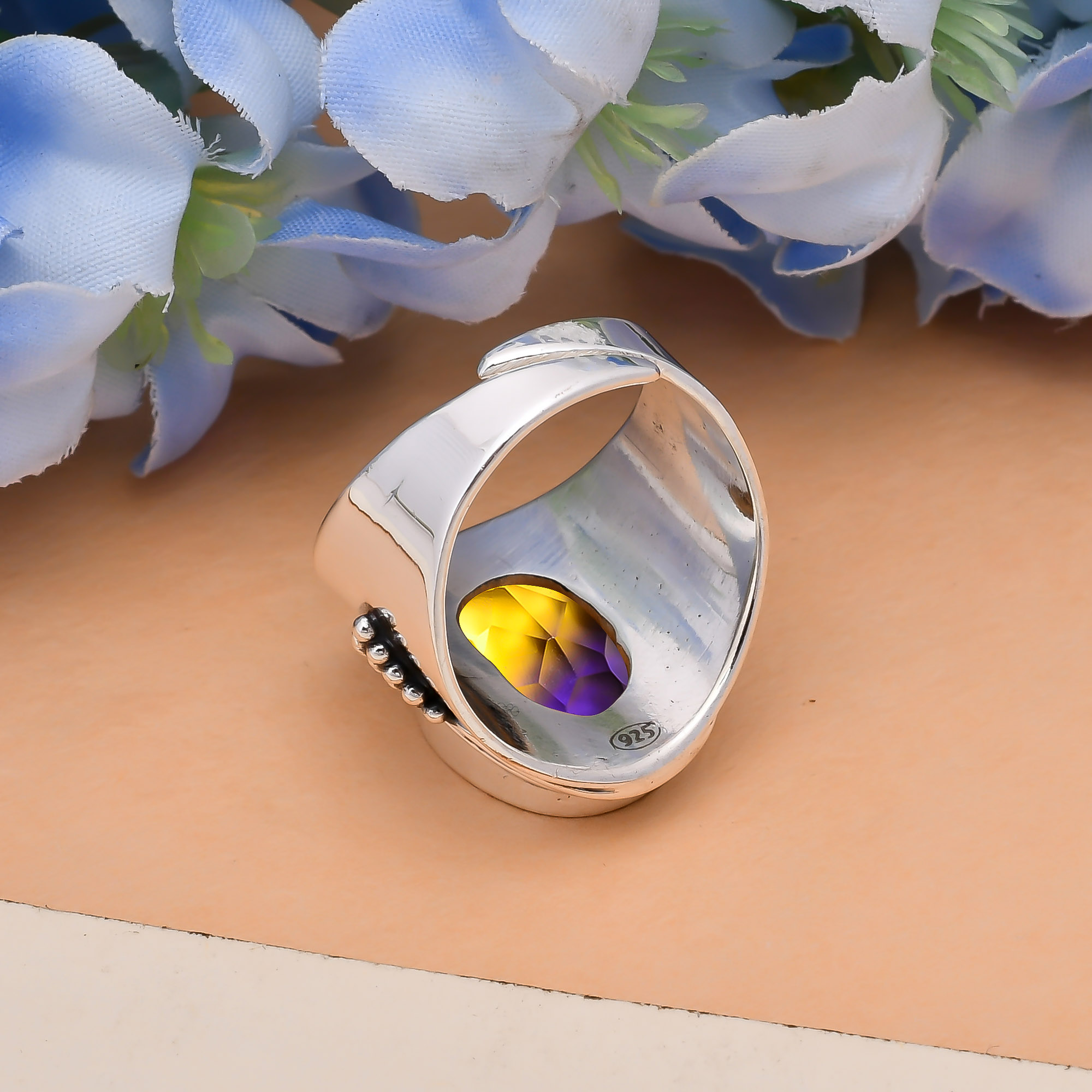 Ametrine - Simulated 925 Sterling Silver Ring
