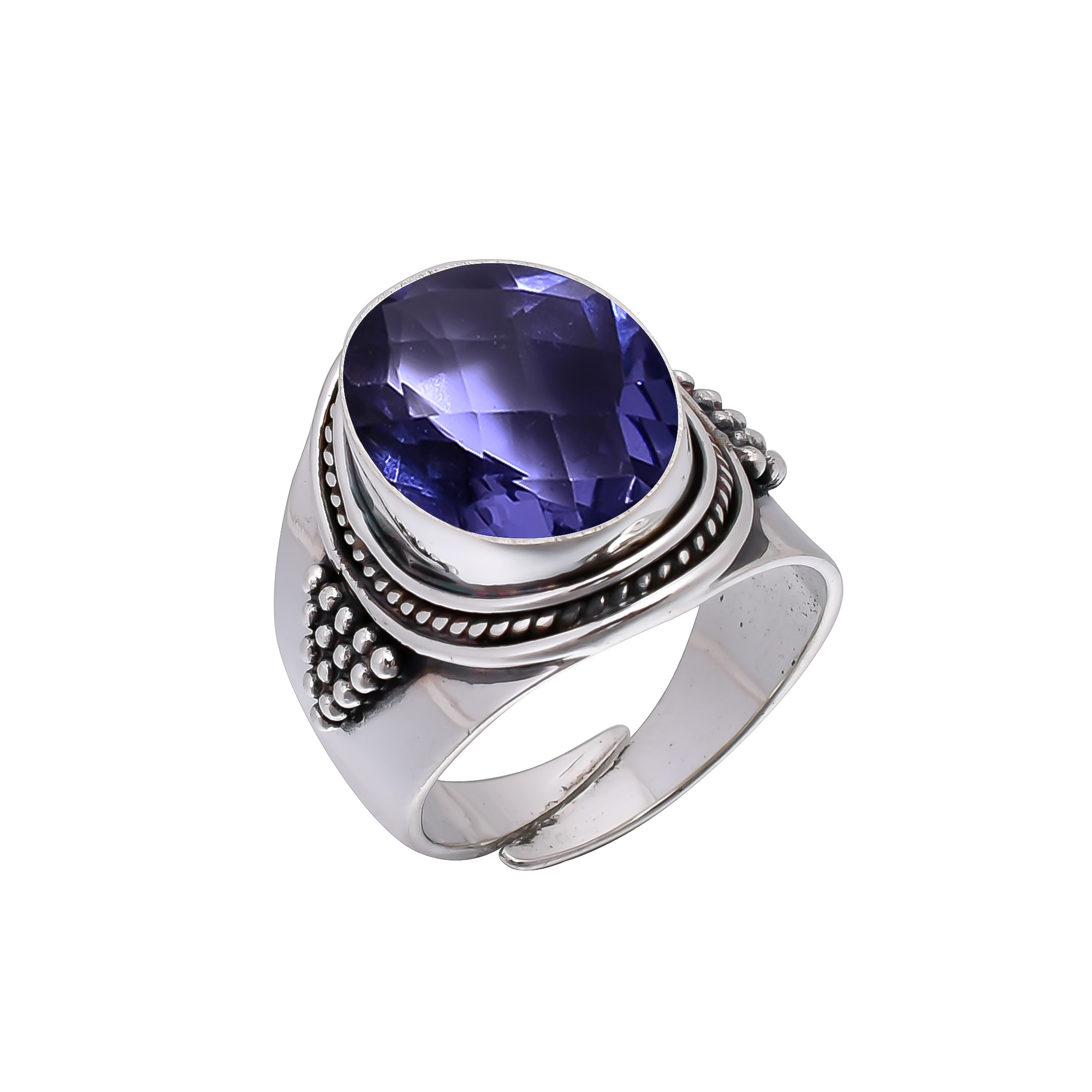 Iolite - Simulated 925 Sterling Silver Ring