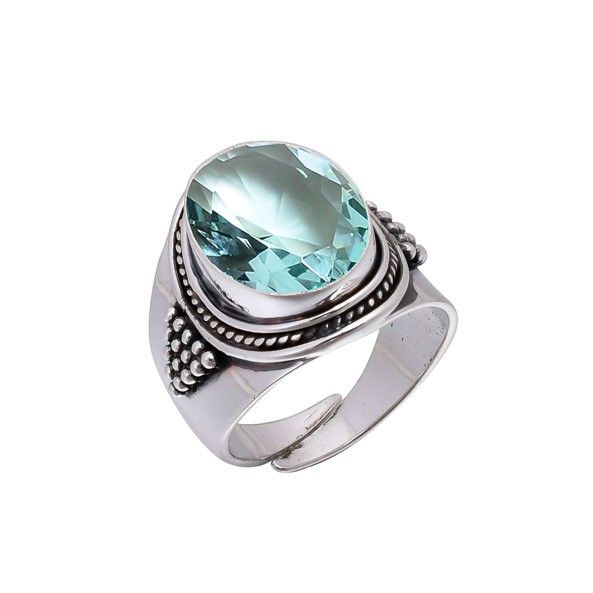 Apatite - Simulated 925 Sterling Silver Ring