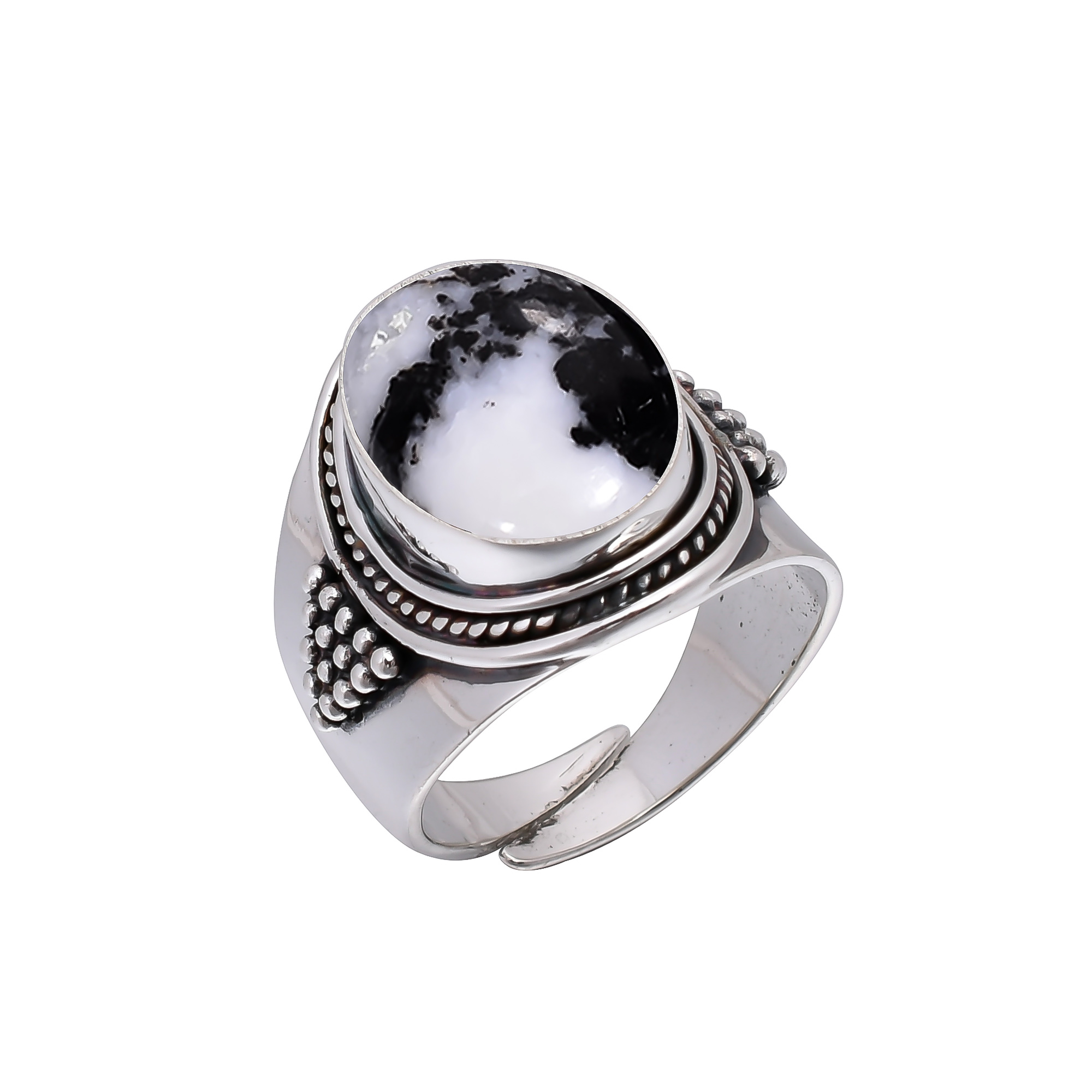 White Buffalo Turquoise - Nevada 925 Sterling Silver Ring