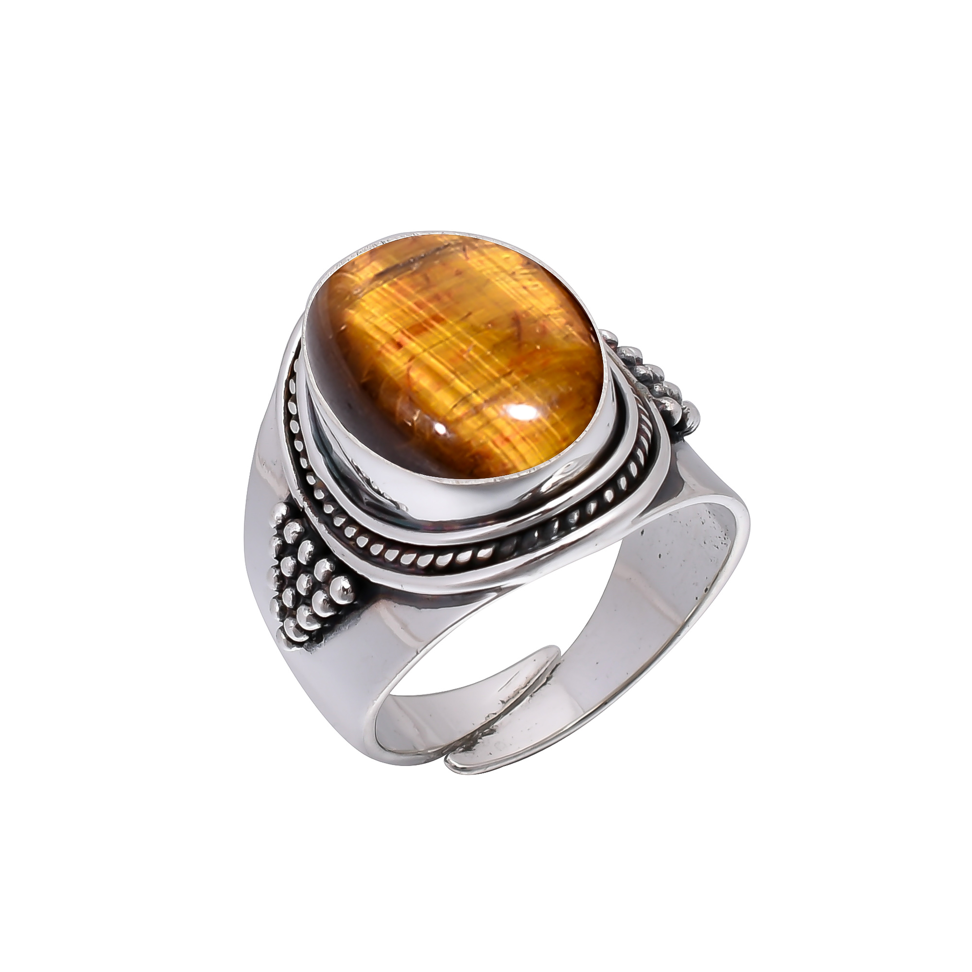 Yellow Tiger Eye - South Africa 925 Sterling Silver Ring