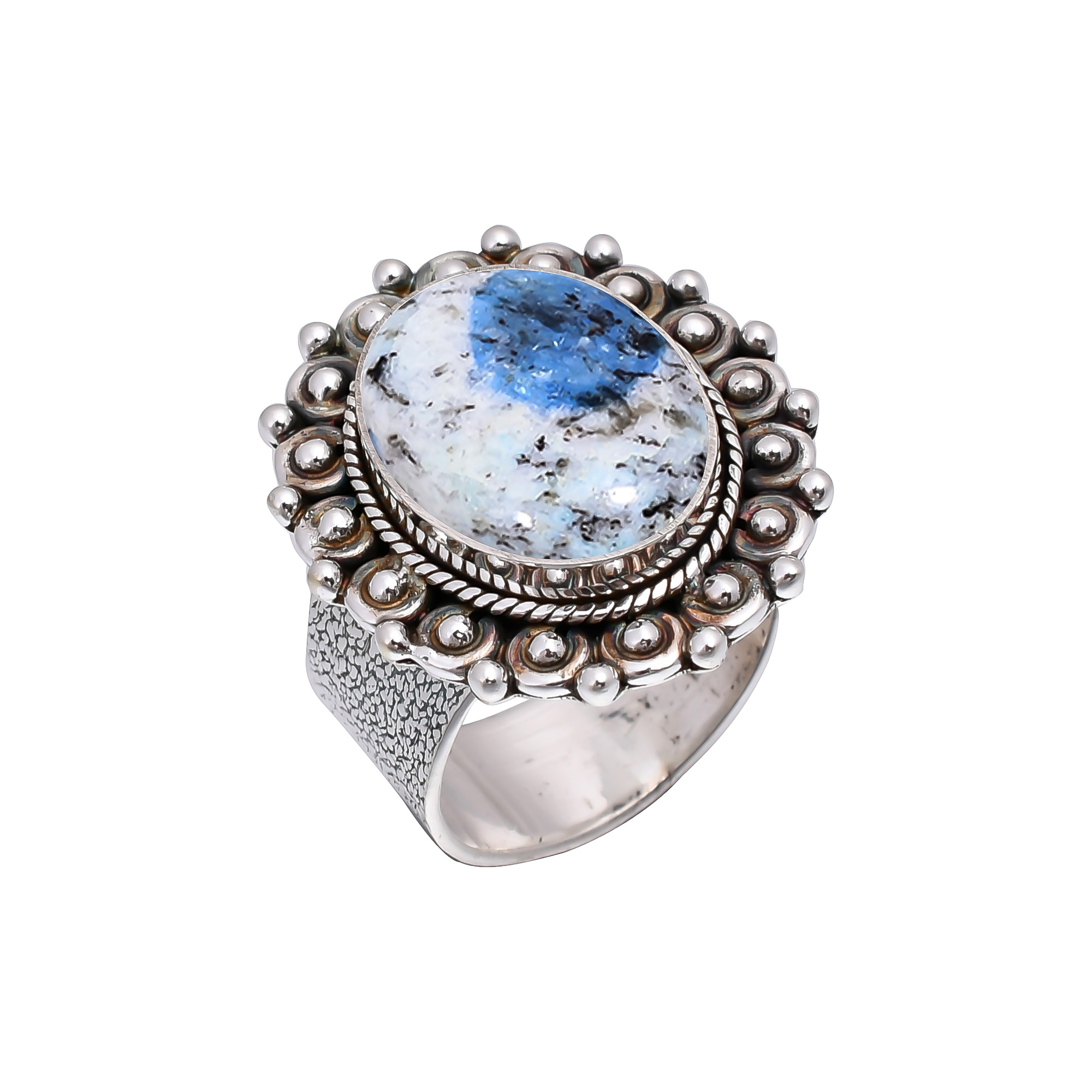 K2 Blue Azurite - Pakistan 925 Sterling Silver Ring