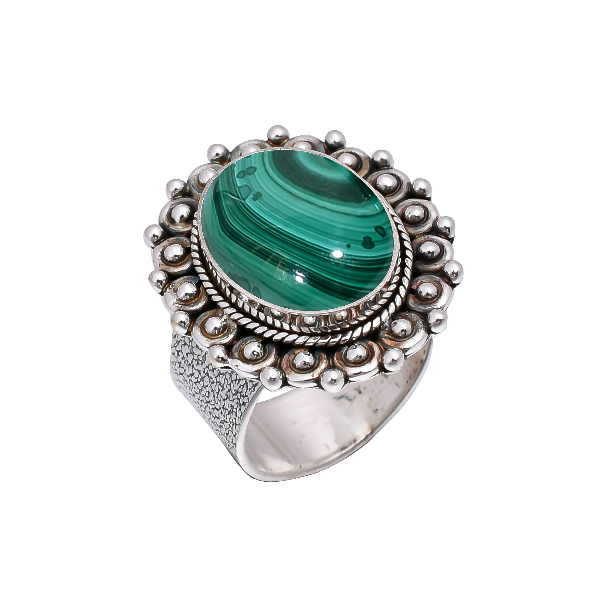 Malachite - Congo 925 Sterling Silver Ring