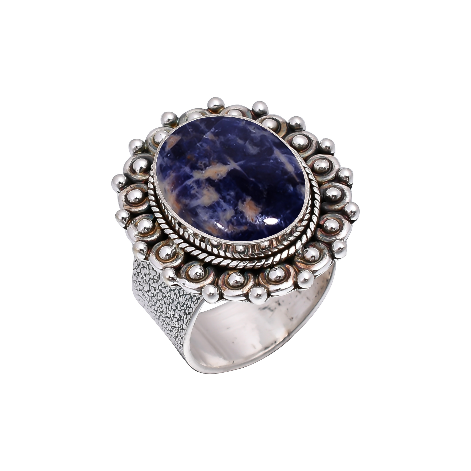 Sodalite - Minas Gerais 925 Sterling Silver Ring
