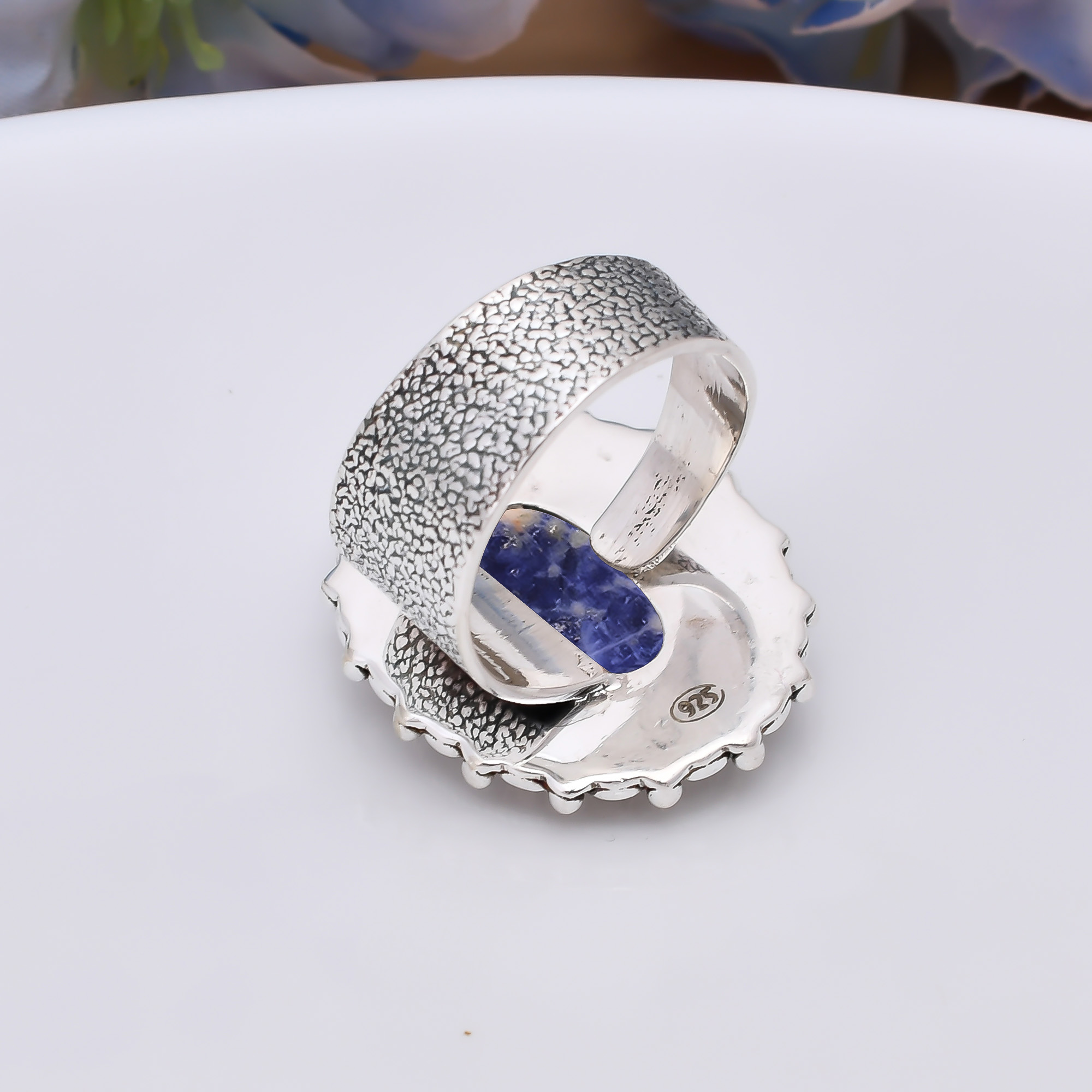 Sodalite - Minas Gerais 925 Sterling Silver Ring