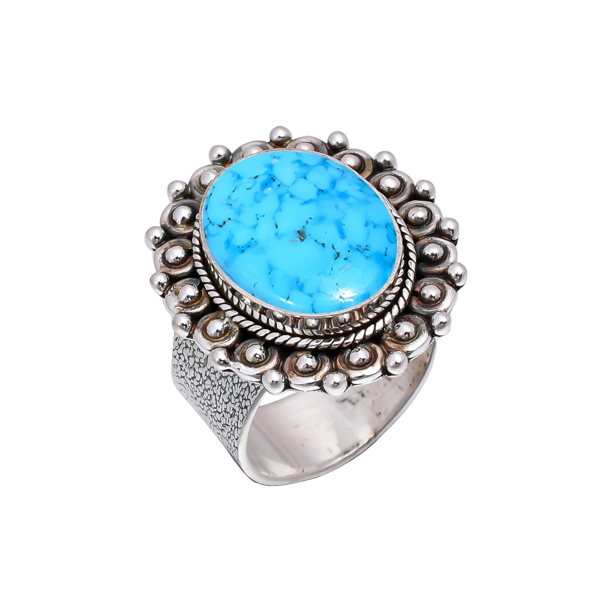 Magnesite Turquoise 925 Sterling Silver Ring