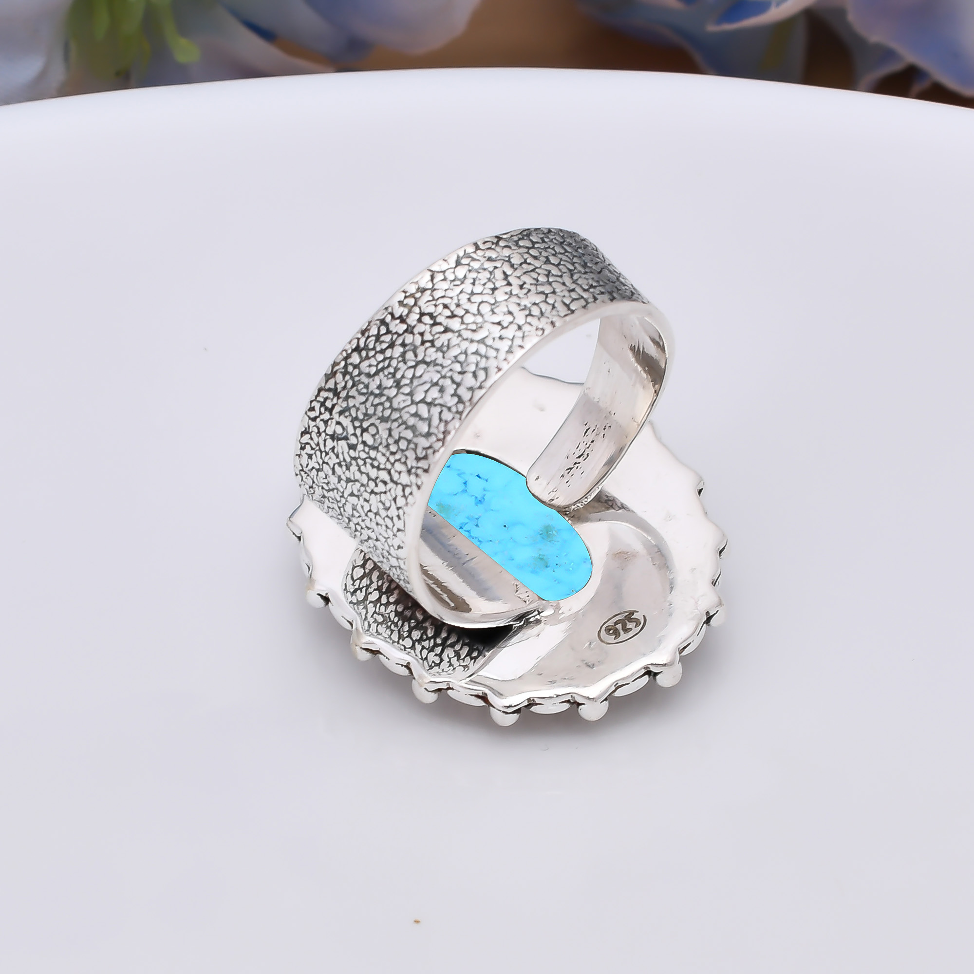Magnesite Turquoise 925 Sterling Silver Ring