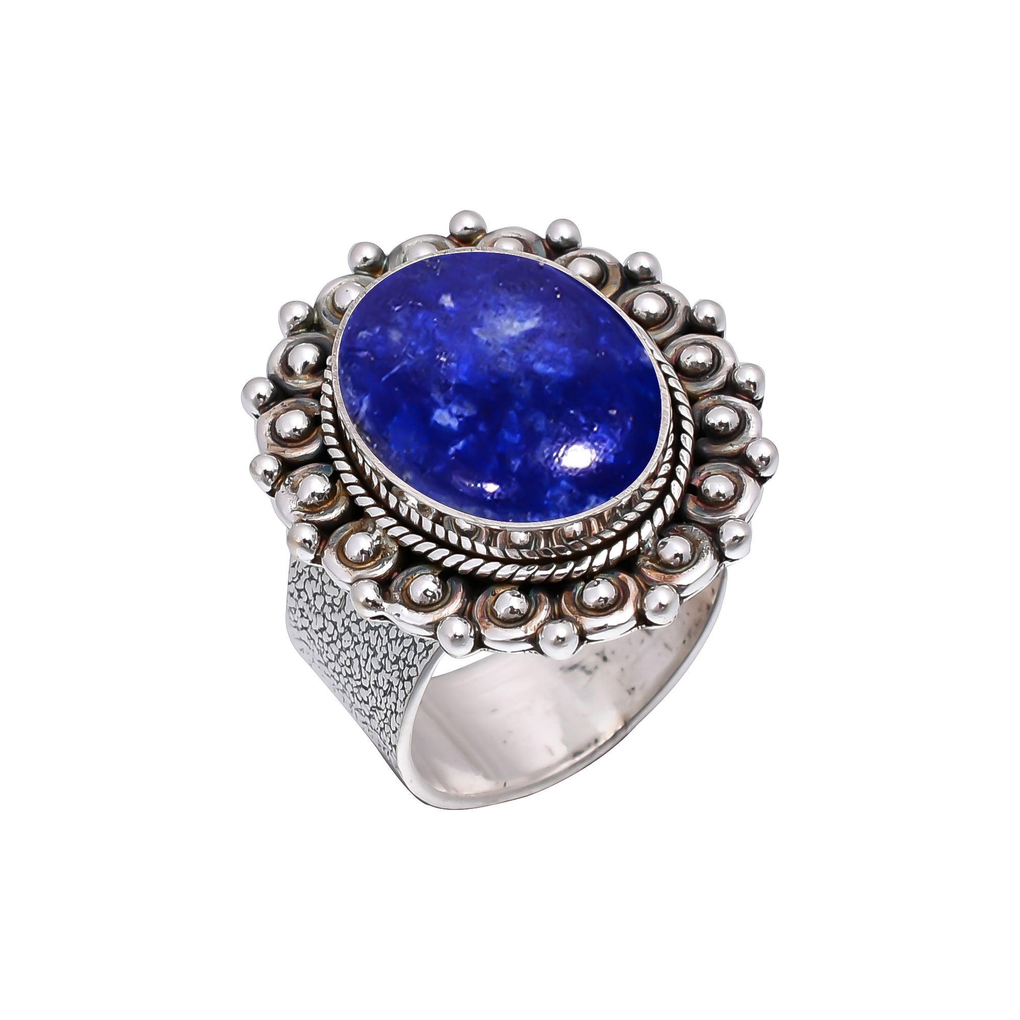 Natural Lapis Lazuli - Afghanistan 925 Sterling Silver Ring